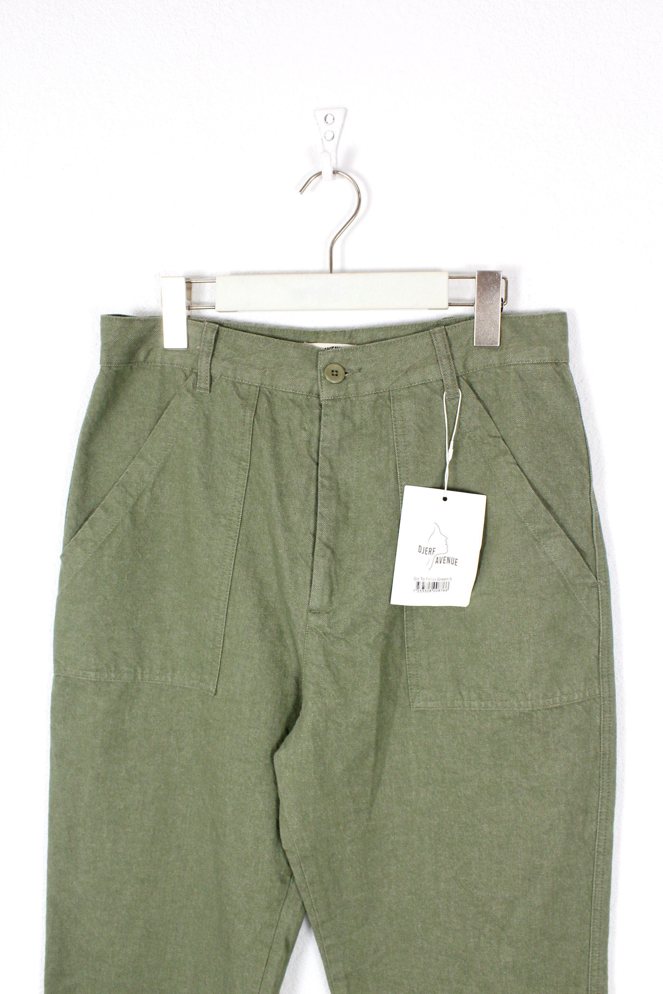 Other Djerf Avenue Go To Pants Green Military Army Trousers Size US 30 / EU 46 - 4 Thumbnail