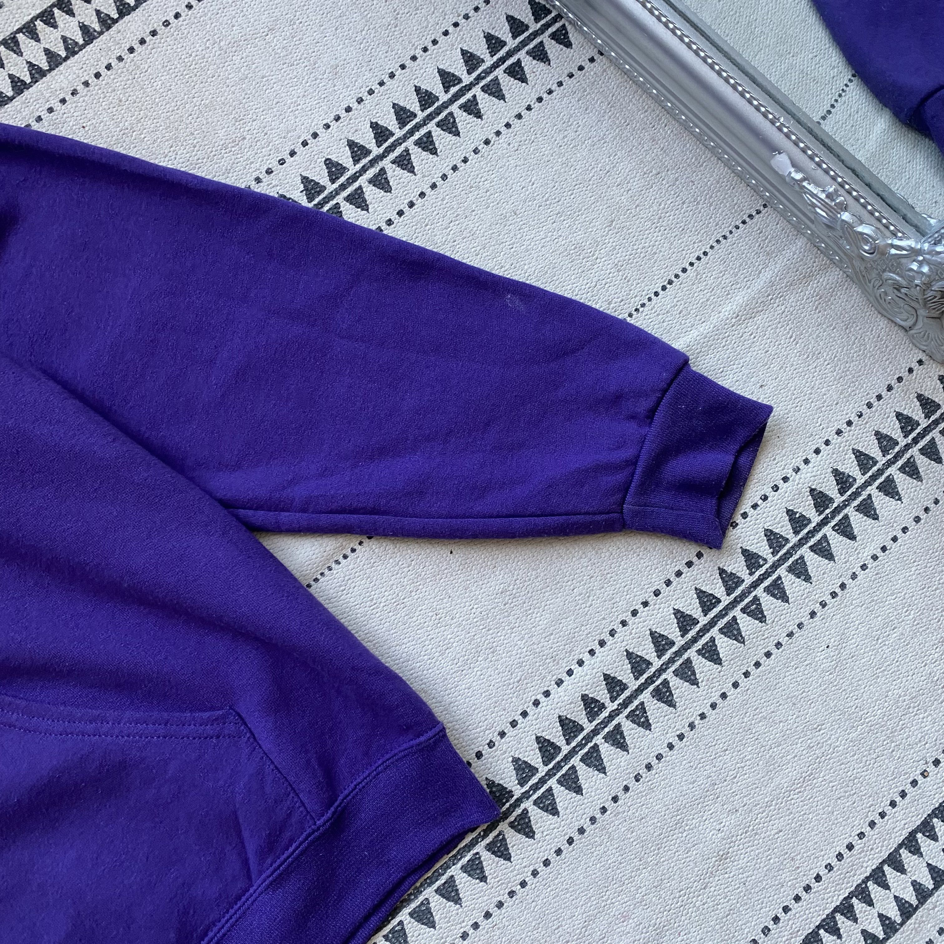 Russell Athletic 💜 Vintage Y2K Unicorn Batman Hoodie purple Skater Surf Vibe Size US L / EU 52-54 / 3 - 5 Thumbnail