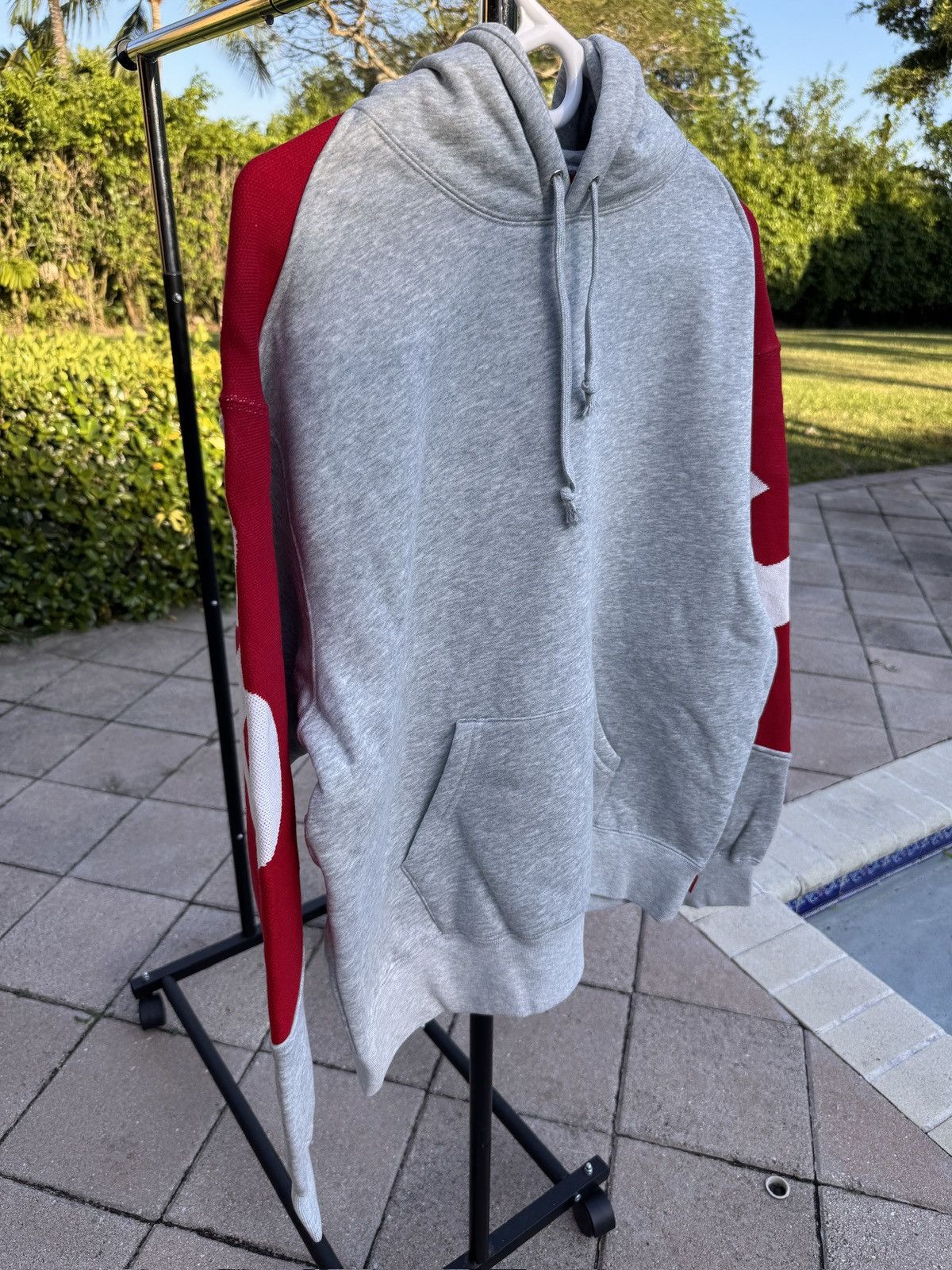 Supreme Supreme Big Logo Jacquard Hooded Sweatshirt Grey Red size S Size US S / EU 44-46 / 1 - 3 Thumbnail