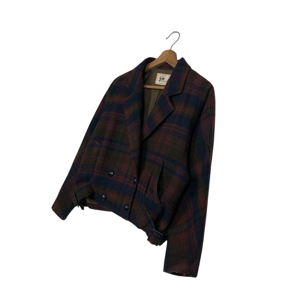 Japanese Brand 🔥VINTAGE WOOL BOMBER JACKET PARACHUTE DESIGN TARTAN GIO Size US M / EU 48-50 / 2 - 4 Thumbnail