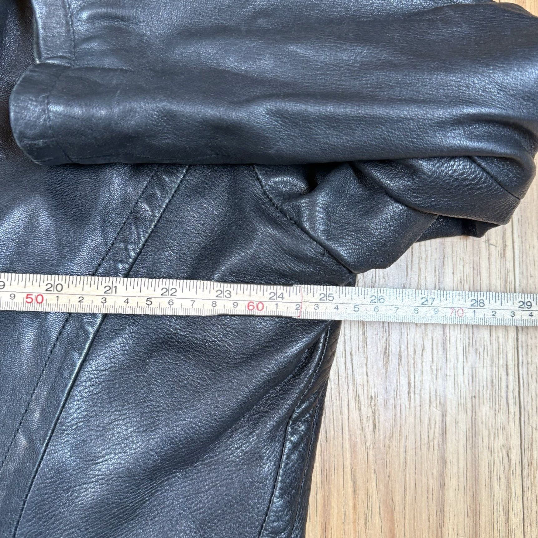 Donna Karan VINTAGE Donna Karan Leather Motorcycle Jacket Womens 2XL Black Wool Linen Lined Button Zip Biker Jacket Womens Men? Size XXL / US 16-18 / IT 52-54 - 5 Thumbnail