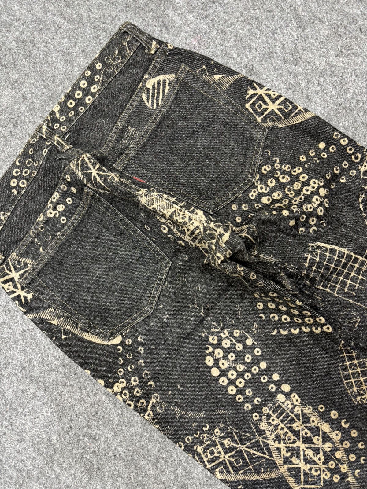 Japanese Brand 💥Very Rare💥Vtg Johnbull Boot Stomp Full Print Denim F670 Size US 28 / EU 44 - 13 Thumbnail
