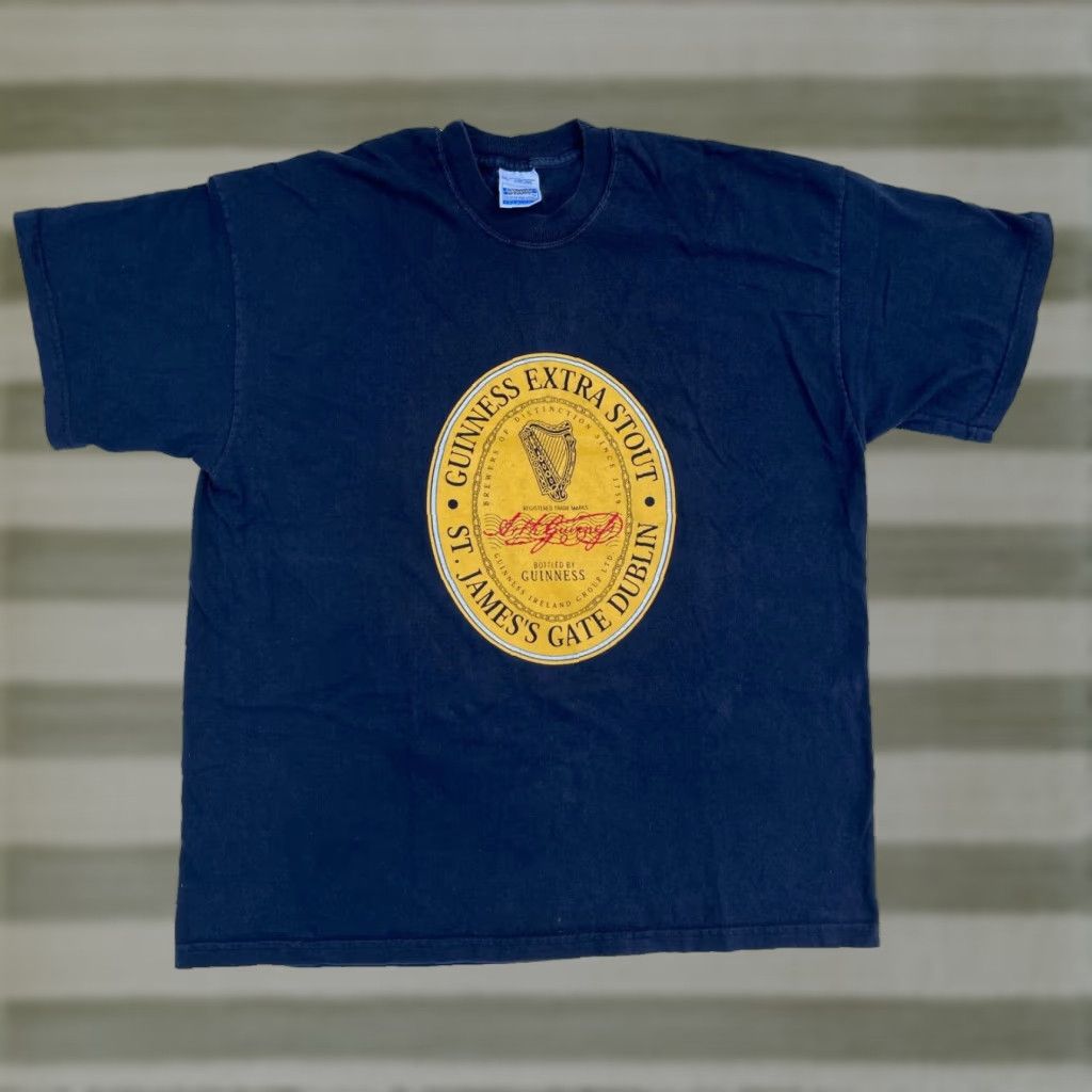 Fruit Of The Loom VINTAGE Men’s Guinness Extra Stout T-Shirt - 2XL - Black - Cotton - Short Sleeve Crew Neck - 90s Beer Theme - Screen Stars by Fruit of the Loom - Mens Size US XXL / EU 58 / 5 - 1 Thumbnail