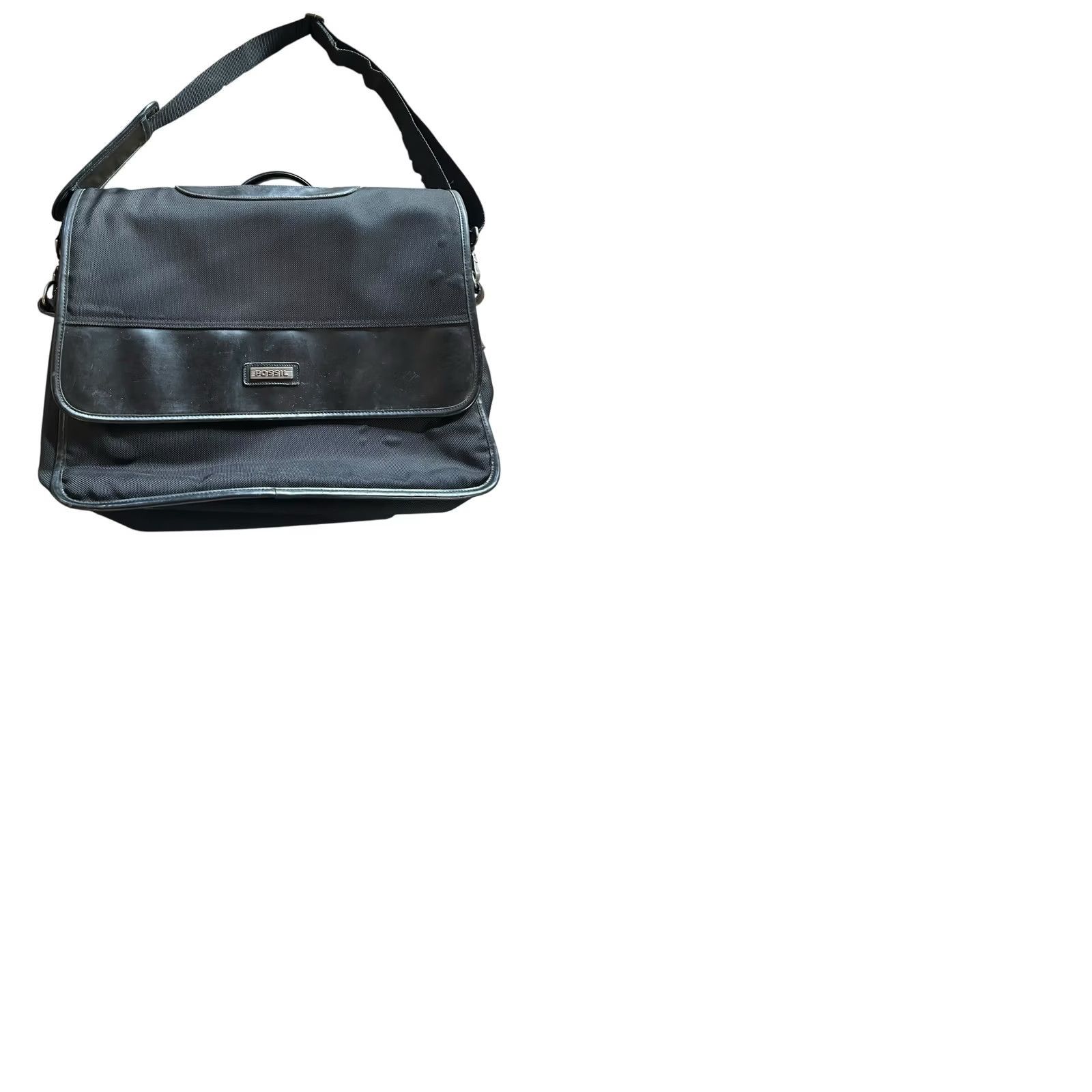 Fossil Fossil Kinley Crossbody Crossbody Bag Black Leather Nylon Large Women Size ONE SIZE - 12 Thumbnail
