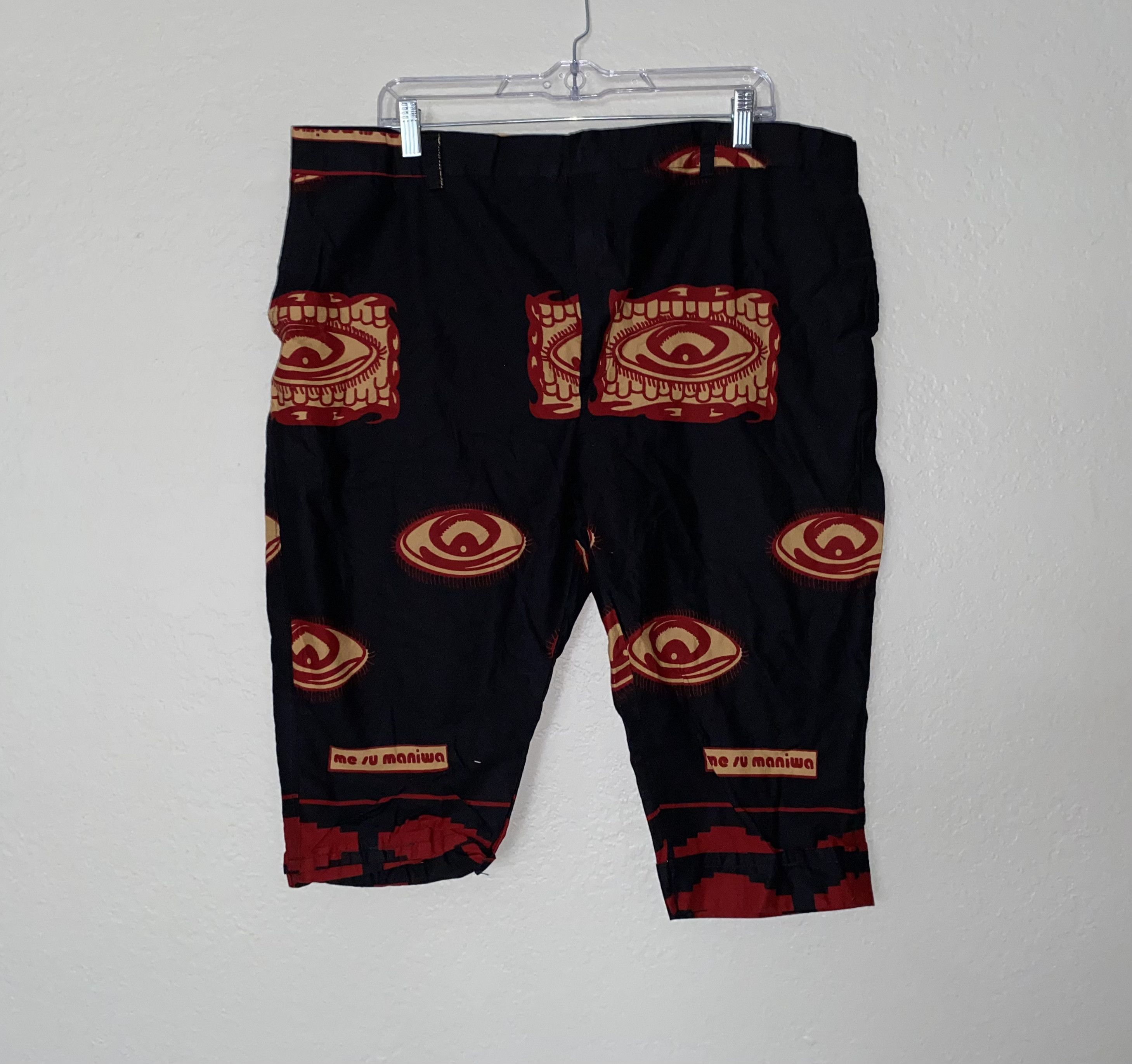 Handmade × Homemade Home Made Hand EYE African Design motif GHANA Africa shorts Size US 40 / EU 56 - 1 Thumbnail