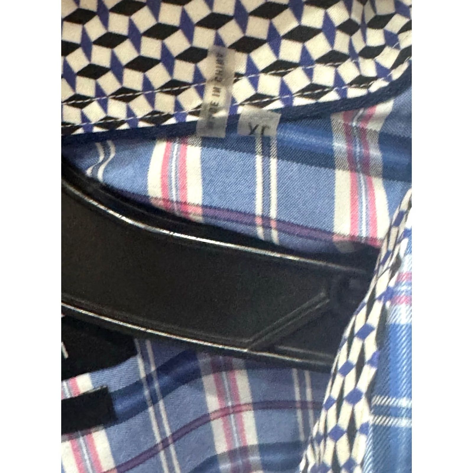 BUGATCHI Bugatchi Uomo Nylon Plaid LONG SLEEVE SHIRT XL Multicolor Mens XS? Size US XL / EU 56 / 4 - 5 Thumbnail
