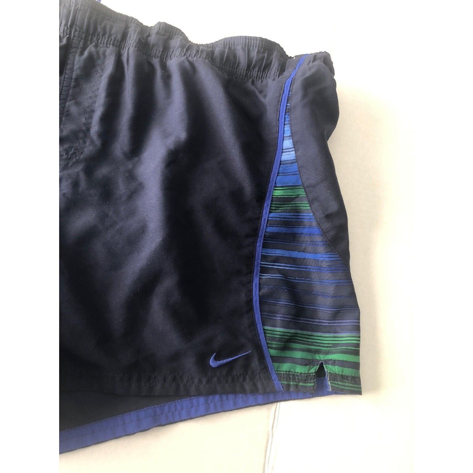 Nike Nike Swim Trunks XL Mens Blue Drawstring Short Stripe Navy Size US 36 / EU 52 - 3 Thumbnail