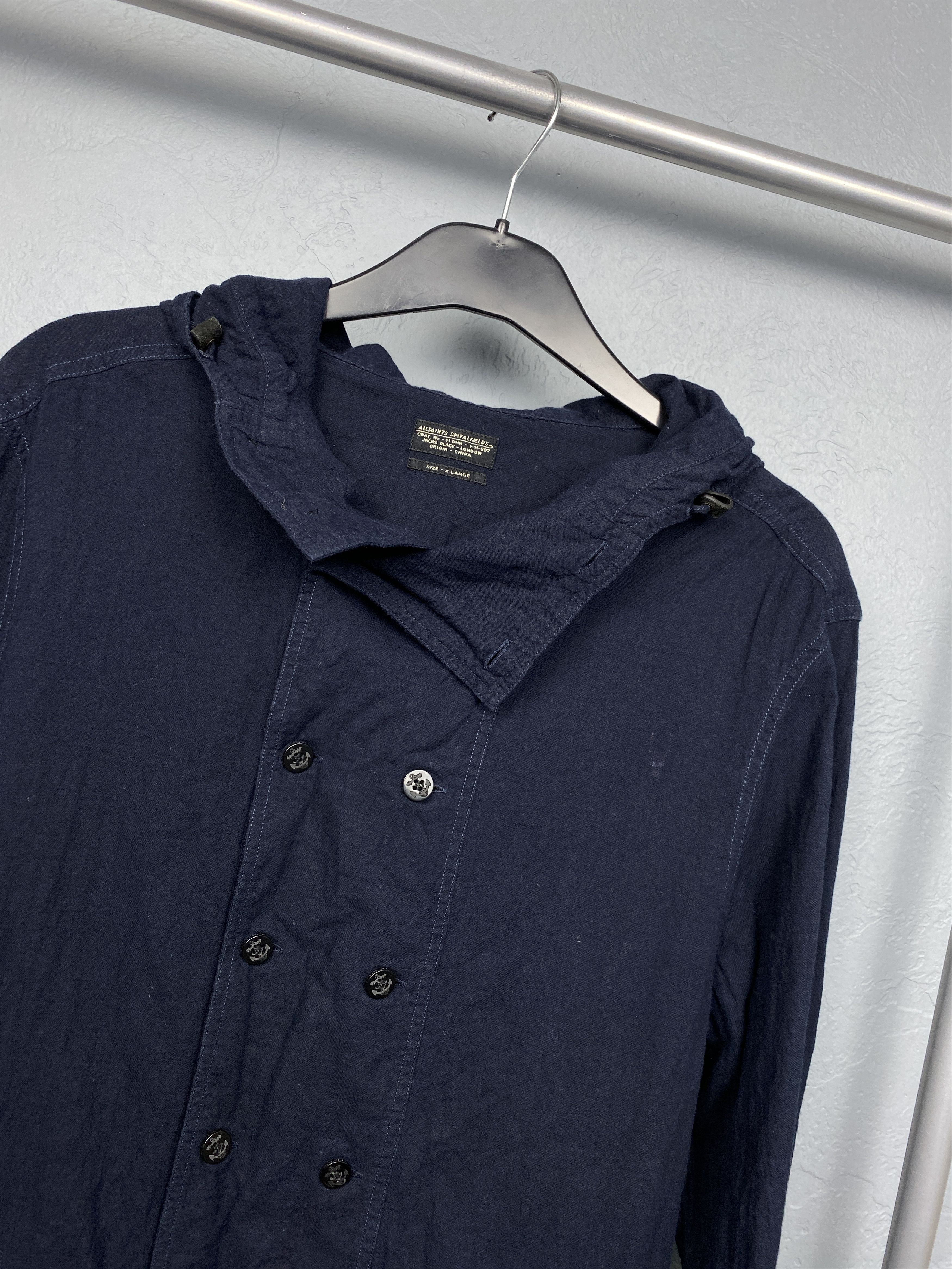 Allsaints × Vintage Allsaints Vintage Mens Plain Verdun Hooded Jacket Size US XL / EU 56 / 4 - 2 Thumbnail