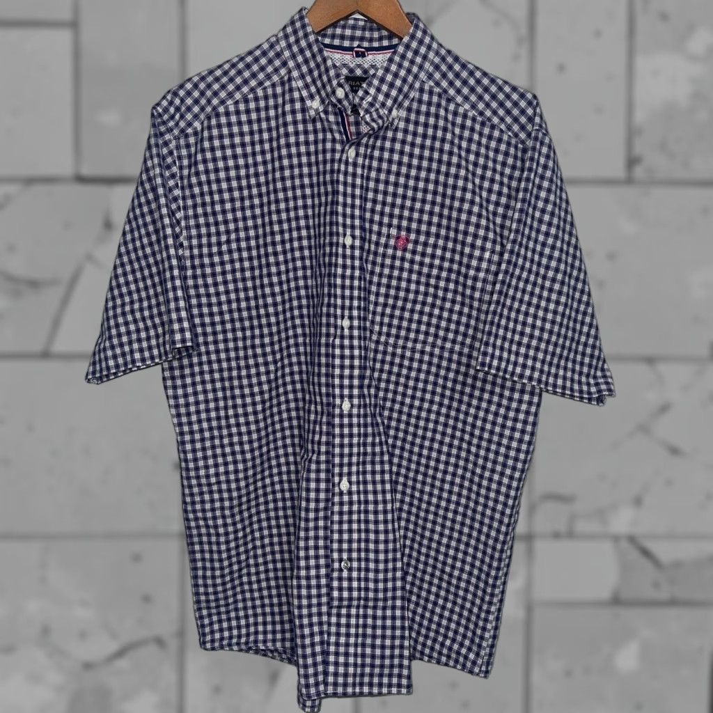 Ariat VINTAGE Ariat Pro Series Men's Short Sleeve Plaid Shirt Size M Purple Casual Size US M / EU 48-50 / 2 - 1 Thumbnail