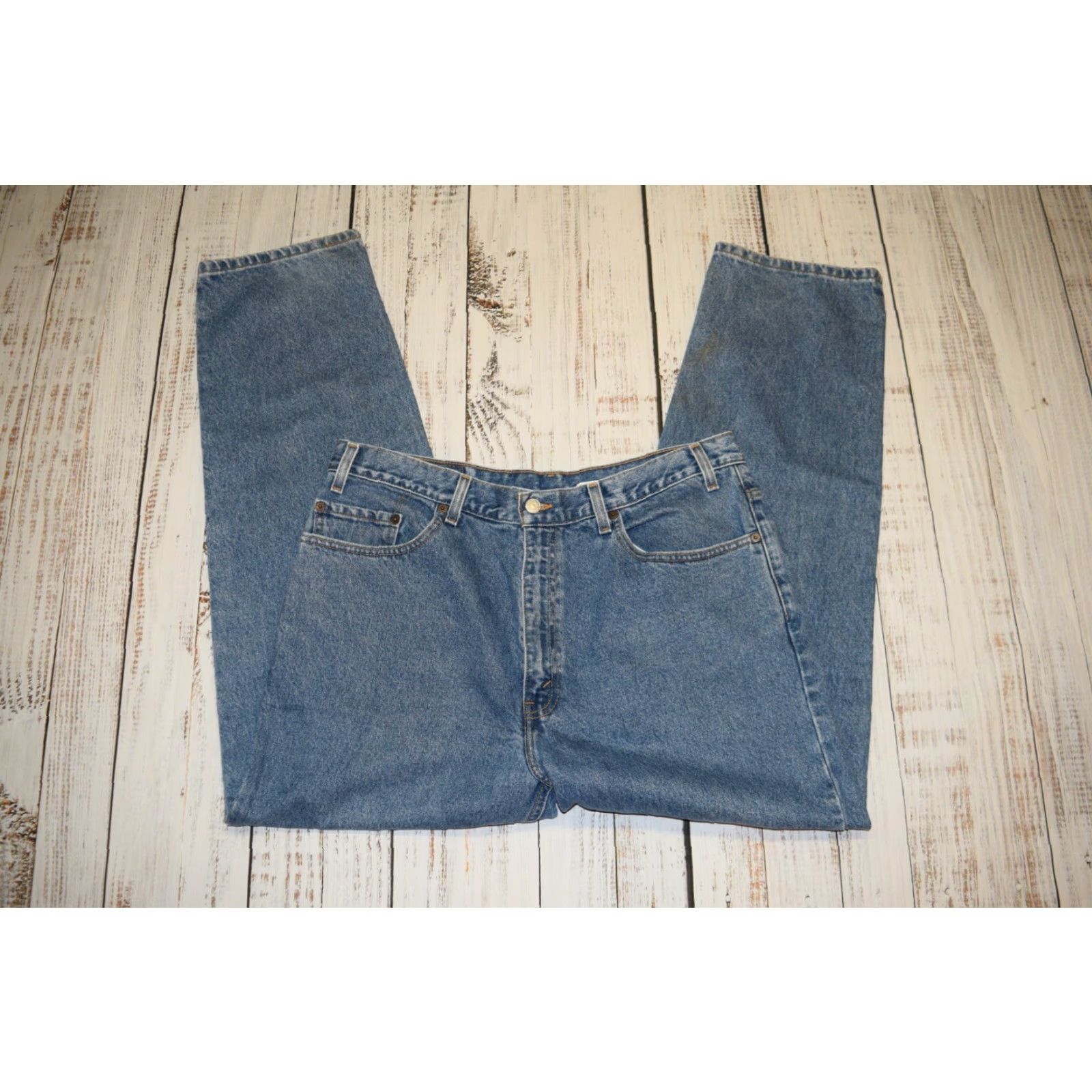 Levi's VINTAGE Levi's 901 Jeans Mens 38x30 Blue Denim Relaxed Straight Leg 2001 Vintage Mens Jeans Size US 38 / EU 54 - 6 Thumbnail