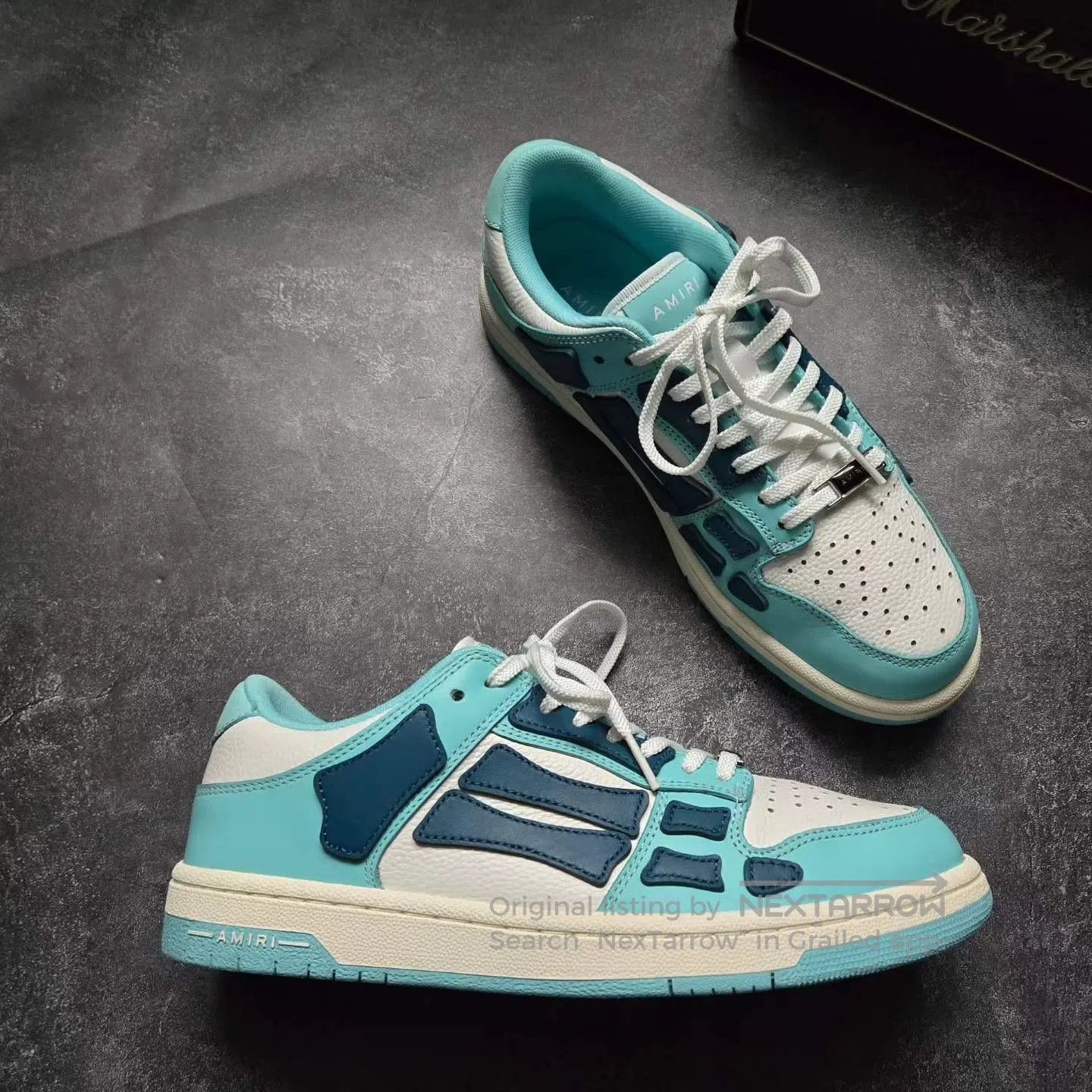 Amiri AMIRI White and Blue Bone Shoes| Size US 8 / EU 41 - 6 Thumbnail