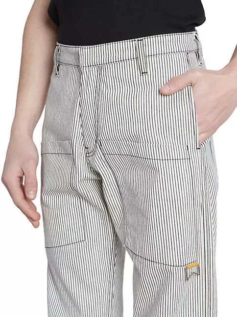 Rhude os11x0124 Pinstriped Front Pocket Pants in White & Black Size US 36 / EU 52 - 5 Thumbnail