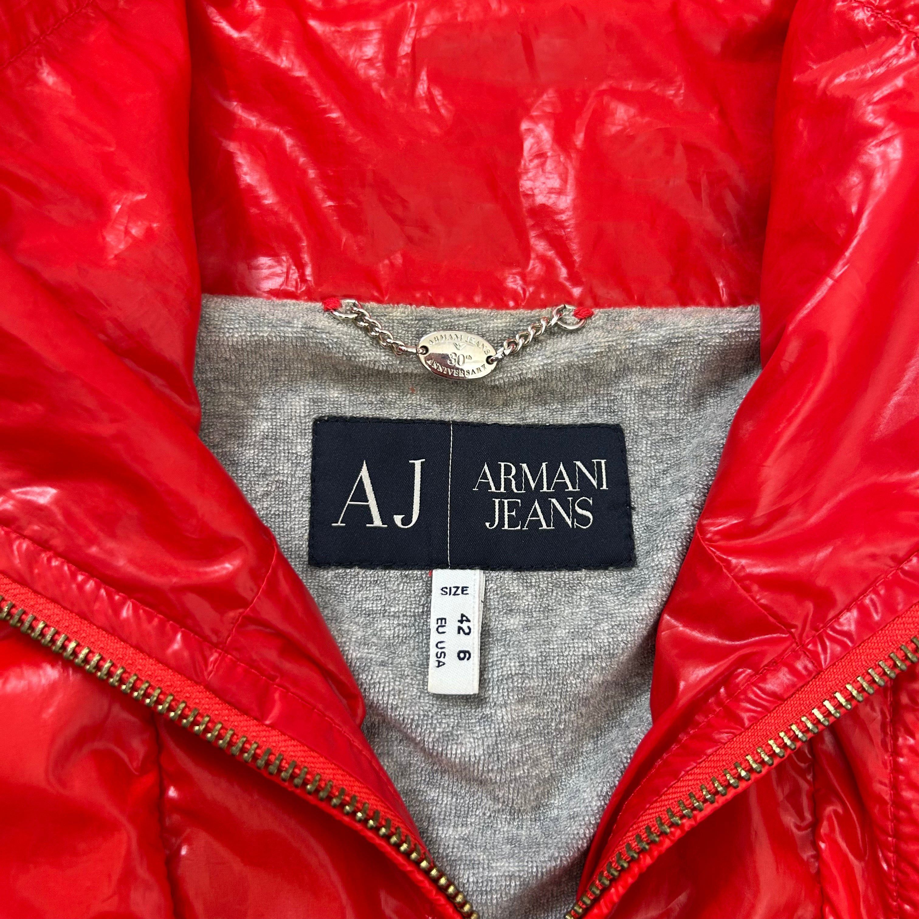 Armani Armani Red Nylon Jacket Size US S / EU 44-46 / 1 - 4 Thumbnail