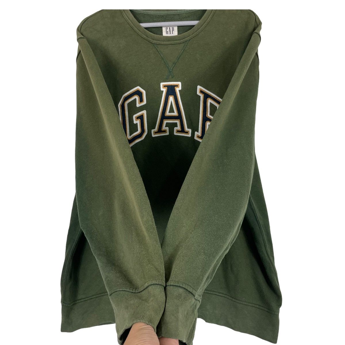 Gap 💥GAP BIG LOGO CREWNECK PULLOVER SUNFADED GREEN Size US XL / EU 56 / 4 - 6 Thumbnail