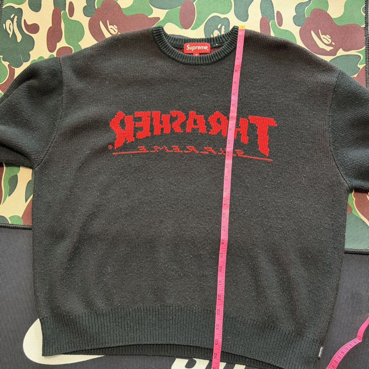 Supreme × Thrasher Supreme x Thrasher Reverse Logo Sweater FW21 Great Condition Size US M / EU 48-50 / 2 - 10 Thumbnail