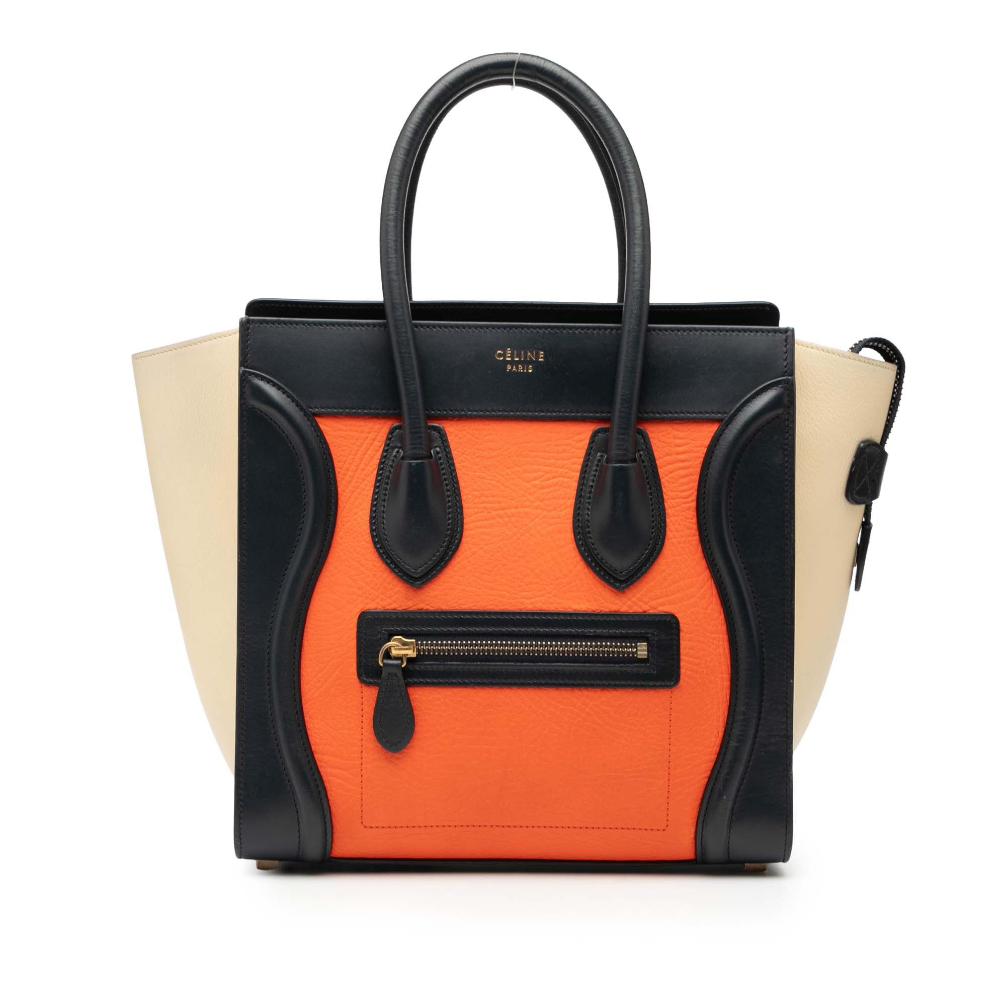 Celine Micro Tricolor Leather Luggage Tote Size ONE SIZE - 1 Thumbnail