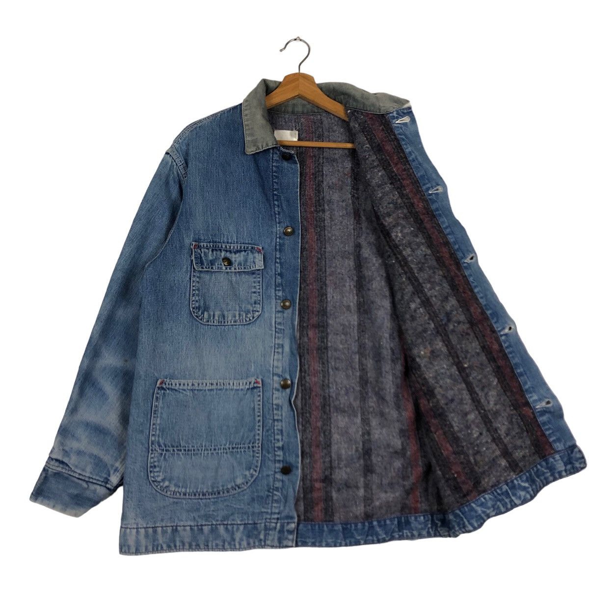 Sugar Cane 🔥80’s Vintage Chore Denim Jacket Sears Sugar Cane Blanket Size US M / EU 48-50 / 2 - 9 Thumbnail