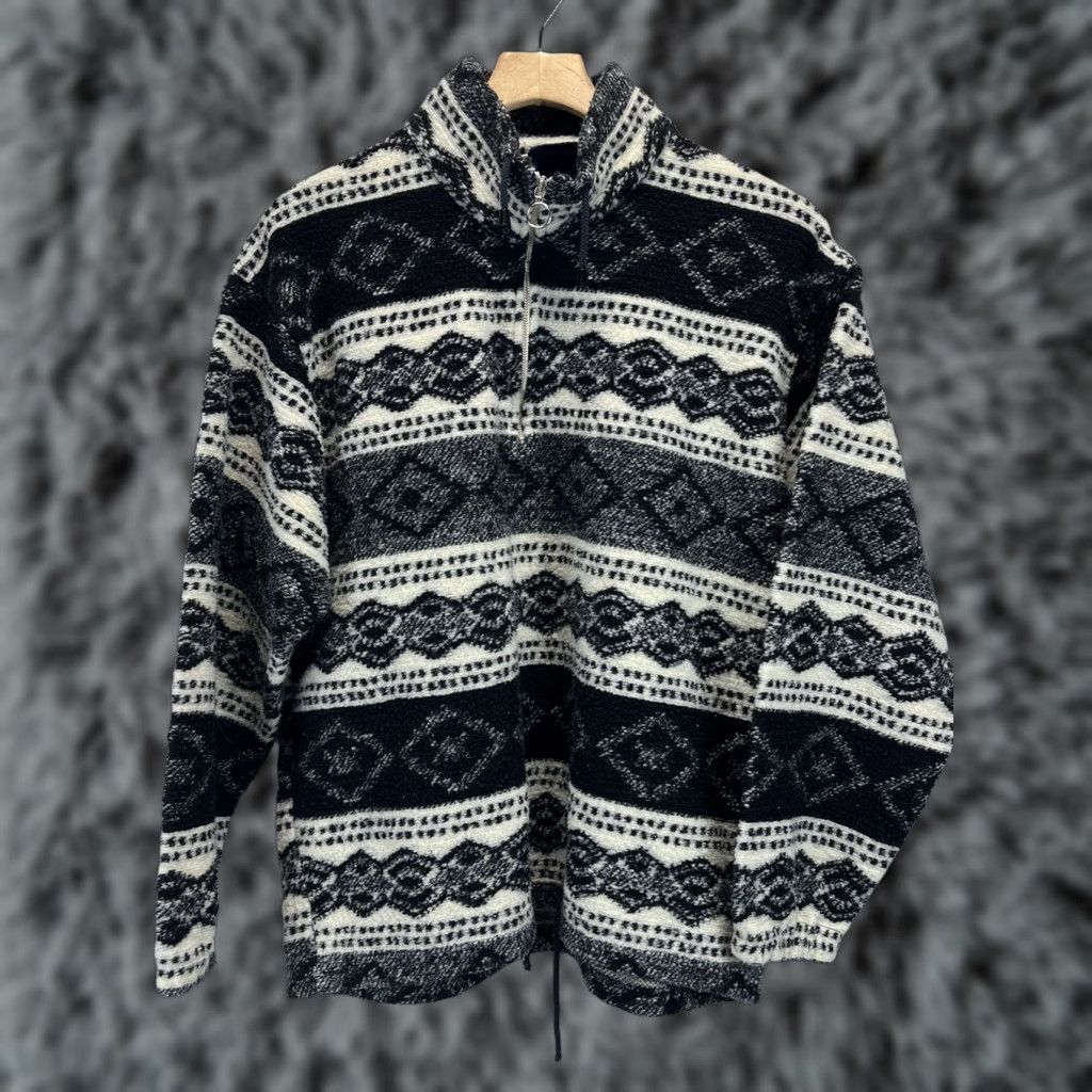 J Brand Vintage Rifle Brand Pullover Fleece Jacket Sz Large Mens Quarter Zip Aztec Y2K Size US L / EU 52-54 / 3 - 1 Thumbnail