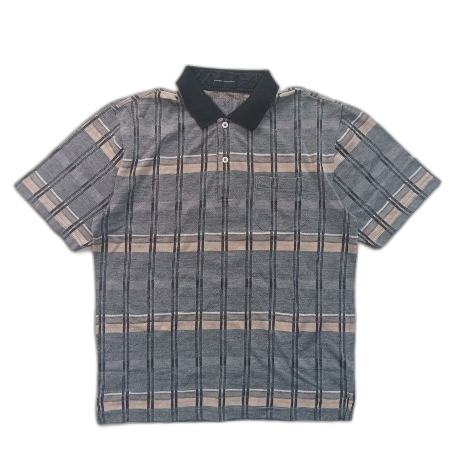 Kansai Yamamoto Kansai Yamamoto jacquard plaid polo shirt Size US M / EU 48-50 / 2 - 1 Thumbnail