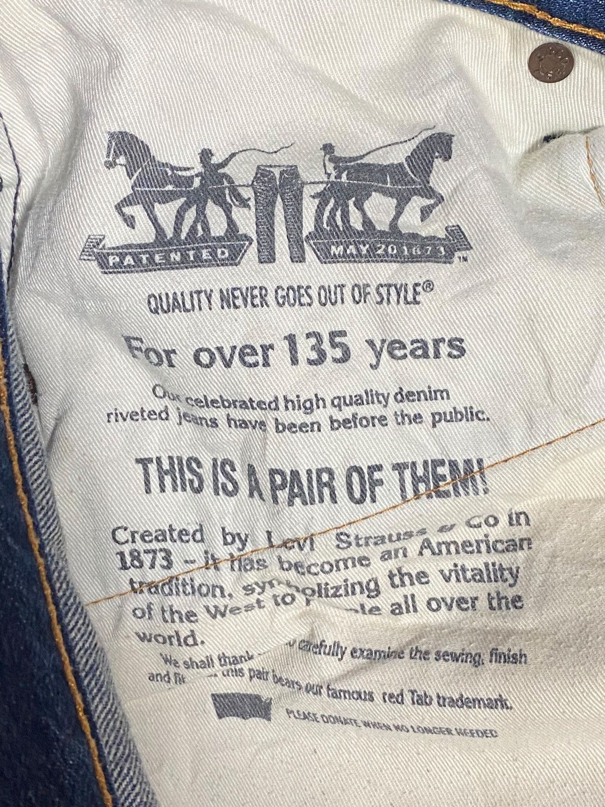 Levi's Vintage Clothing Vintage Levis 503 Blue Faded Whisker Loose Jeans Size US 32 / EU 48 - 13 Thumbnail