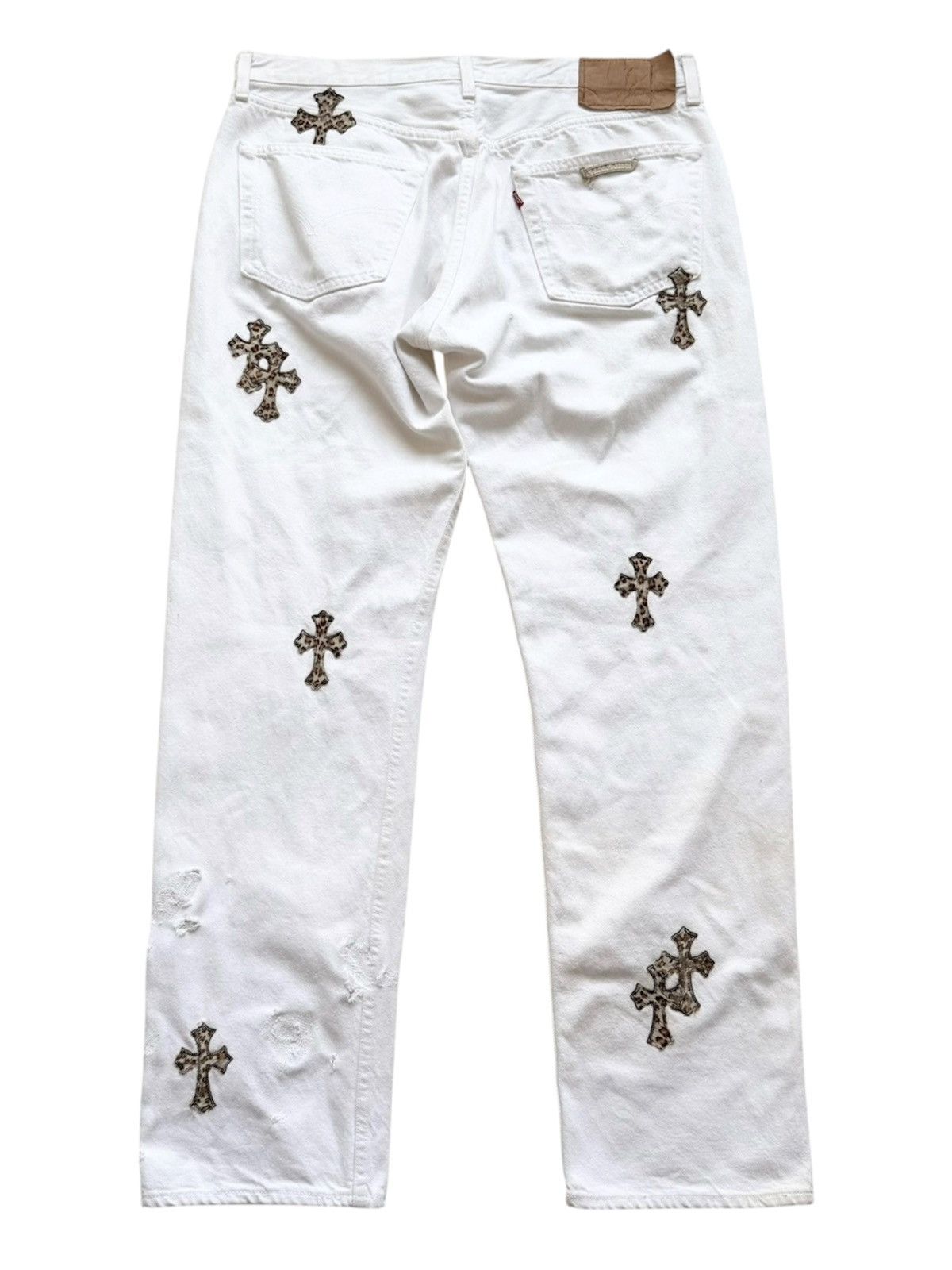 Chrome Hearts Chrome Hearts Levi's 501 34 Leopard Cross Patches Jeans Size US 34 / EU 50 - 3 Thumbnail