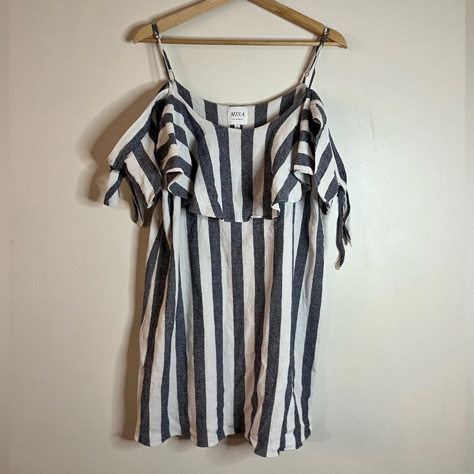 Designer MISA Los Angeles Off-Shoulder Ruffle Mini Dress Size L Size L / US 10 / IT 46 - 8 Thumbnail