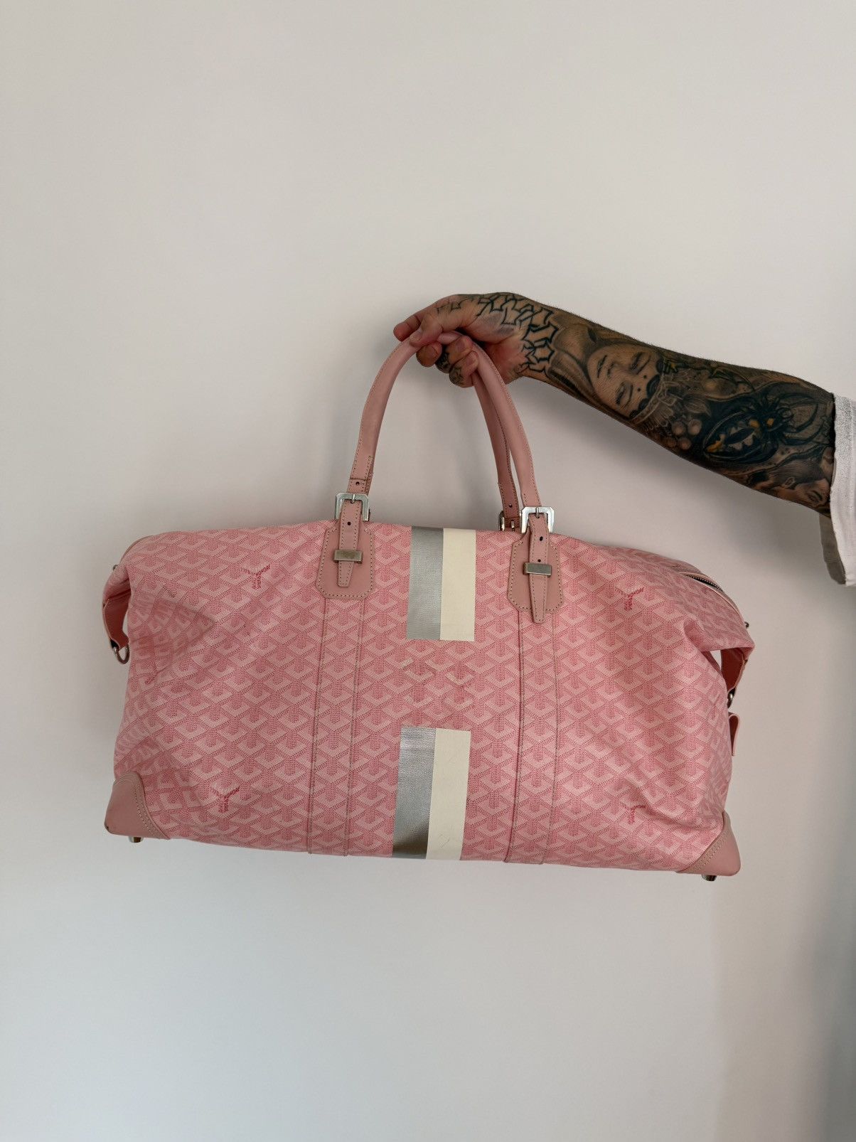 Goyard 2008 Pink Sakura Goyard Boeing Duffle Bag Size ONE SIZE - 1 Thumbnail