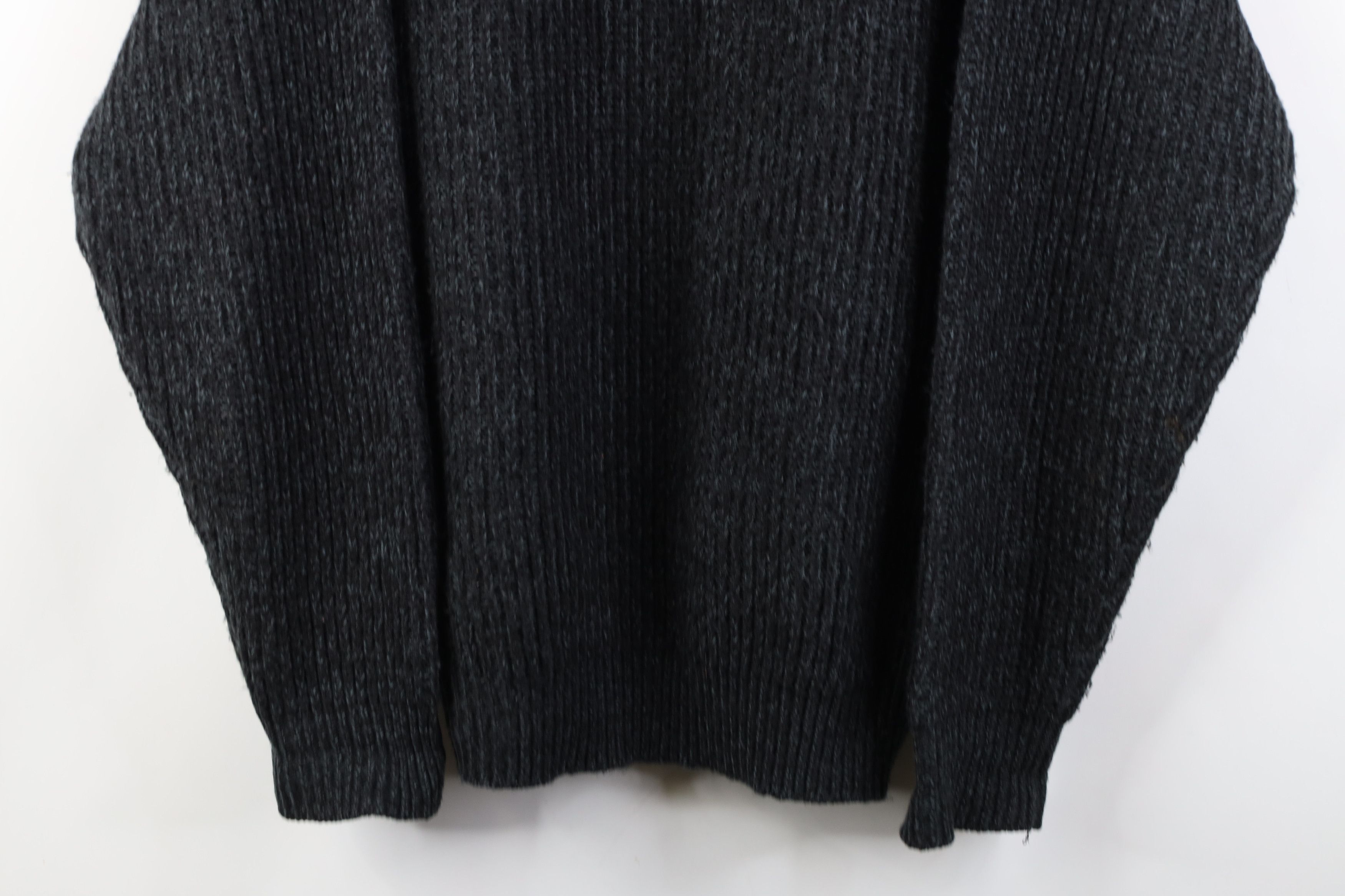 Vintage Vintage 90s Streetwear Ribbed Knit Crewneck Sweater Gray Size US M / EU 48-50 / 2 - 3 Thumbnail