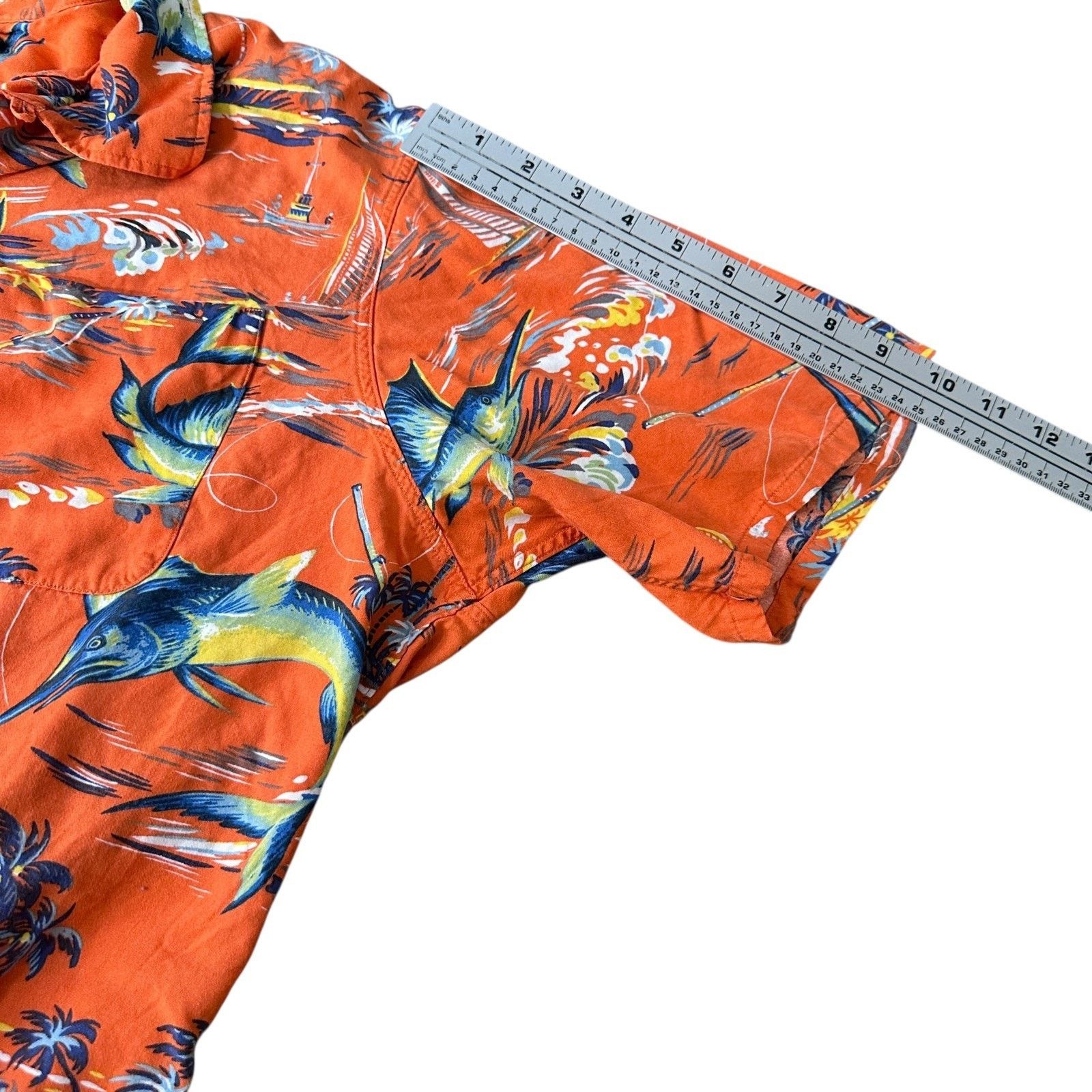 Polo Ralph Lauren VTG Polo Ralph Lauren Shirt Mens Large Orange Fish Boat Camp Size US L / EU 52-54 / 3 - 9 Thumbnail