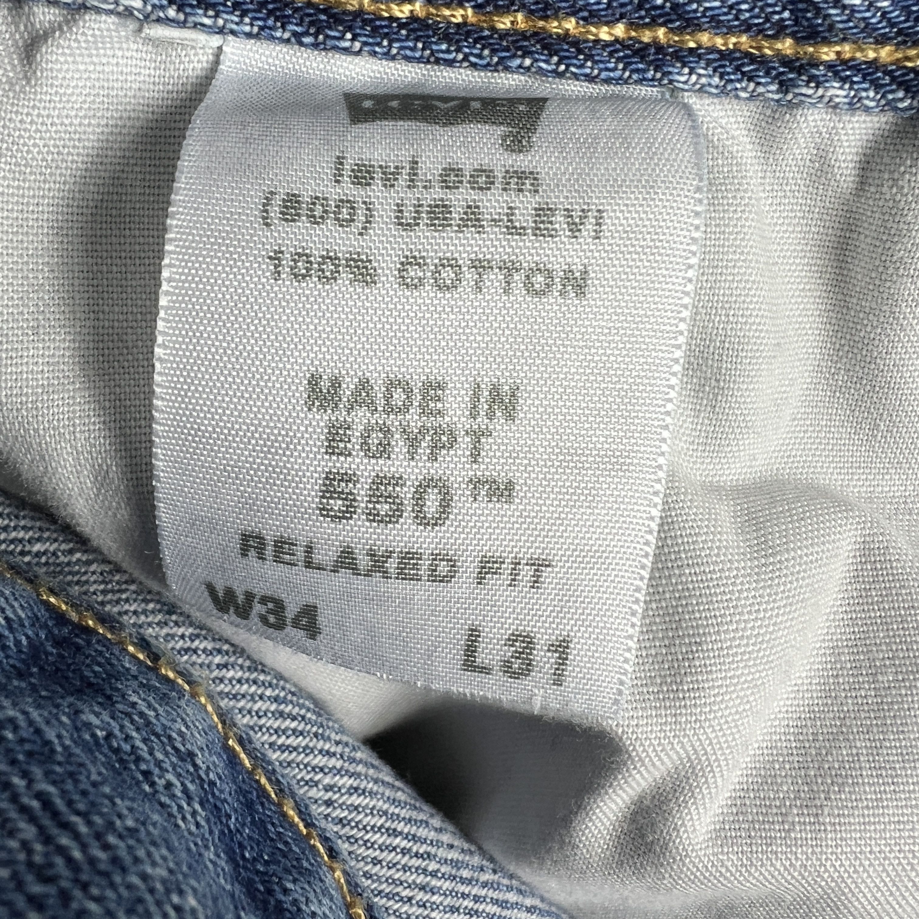 Levi's × Vintage Y2K Levi's Jeans 550 Relaxed Blue Faded Cotton Denim Size US 34 / EU 50 - 8 Thumbnail