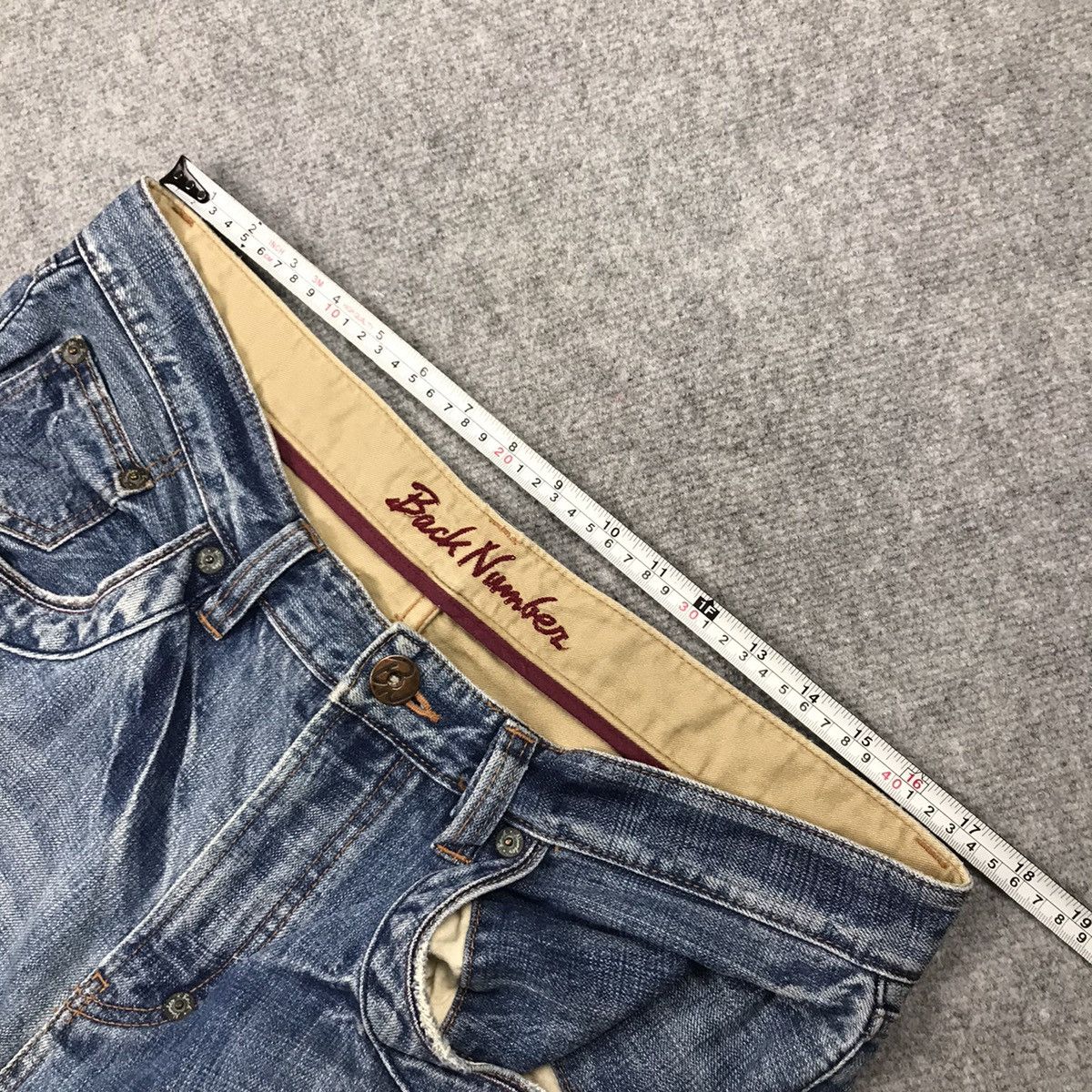 Japanese Brand BACK NUMBER JAPANESE DISTRESSED ART DENIM PANTS 142 Size US 34 / EU 50 - 15 Thumbnail