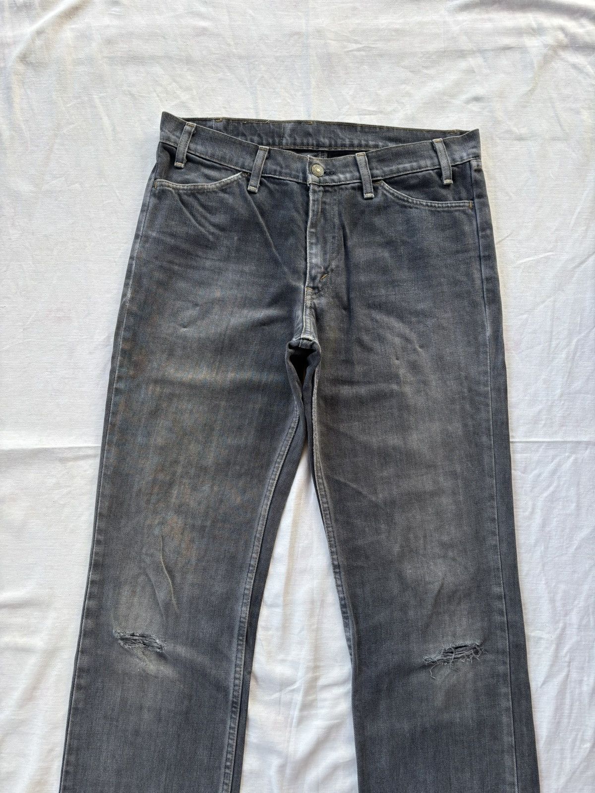 Kapital 🔥VINTAGE LEVIS 519 ORANGE TAB FADED BLACK DISTRESSED DENIM Size US 32 / EU 48 - 5 Thumbnail