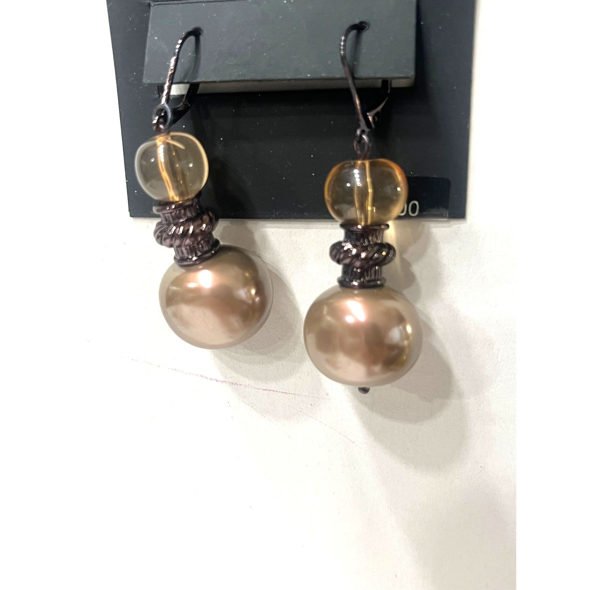 Jones New York Jones New York Dangle Earrings With Faux Pearl & Glass Beads Size ONE SIZE - 1 Thumbnail
