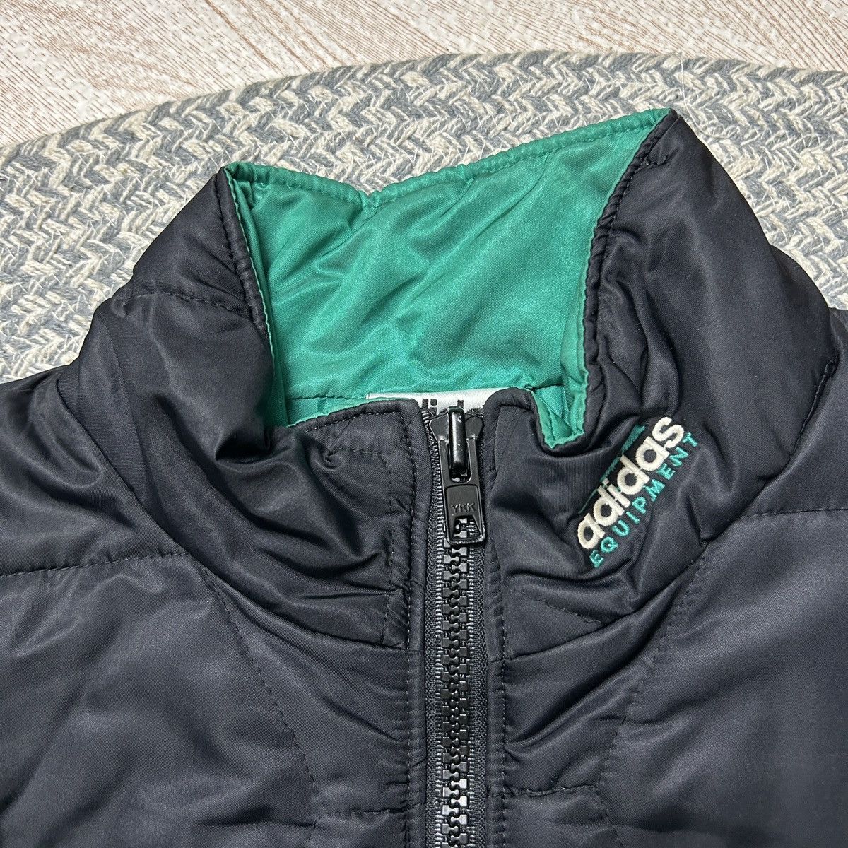 Adidas × Equipment × Vintage Vintage90s Adidas Equipment Big Logo Black Jacket Coat Size US L / EU 52-54 / 3 - 5 Thumbnail