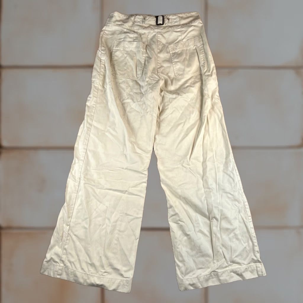 Joie VINTAGE Joie Pants Womens Sz 10 White Cotton Wide-Leg 90s Boho Grunge XSmall? No Size 32" / US 10 / IT 46 - 1 Thumbnail