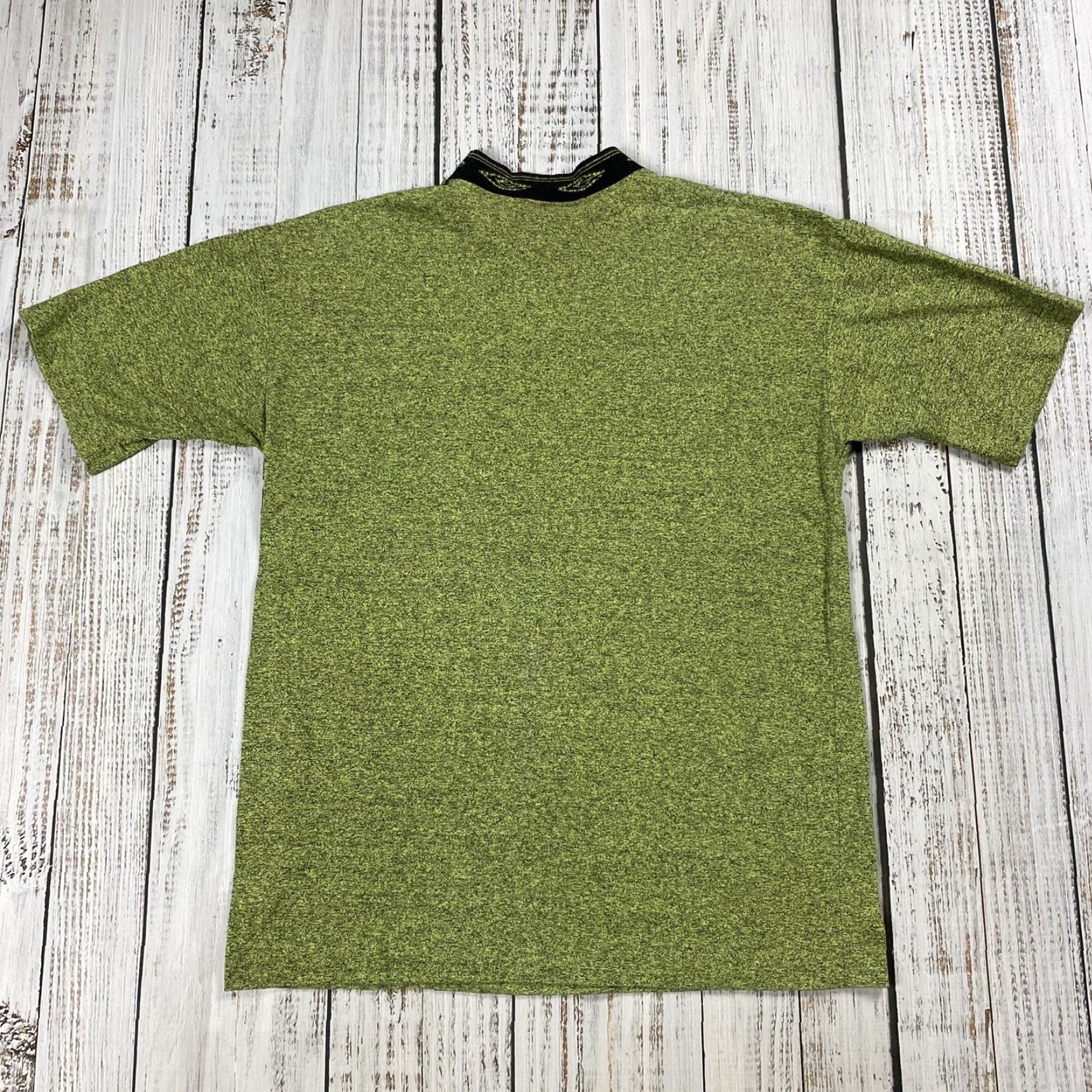 Vintage VINTAGE ZERO GRAVITY 90s Ringer T-Shirt Mock Neck Punk Skate XL Green Mens Size US XL / EU 56 / 4 - 7 Thumbnail