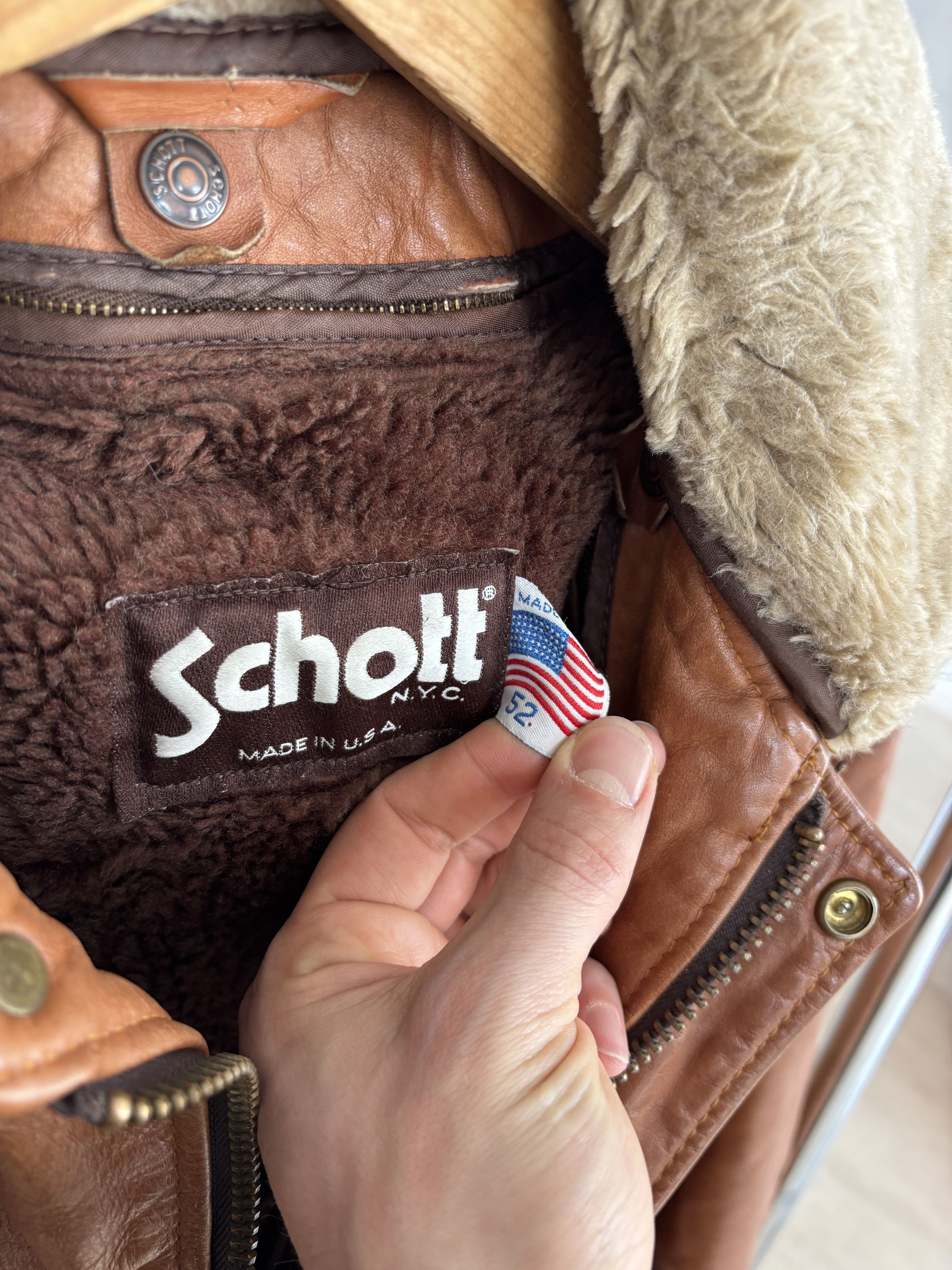 Schott Schott leather flight jacket Size US L / EU 52-54 / 3 - 8 Thumbnail