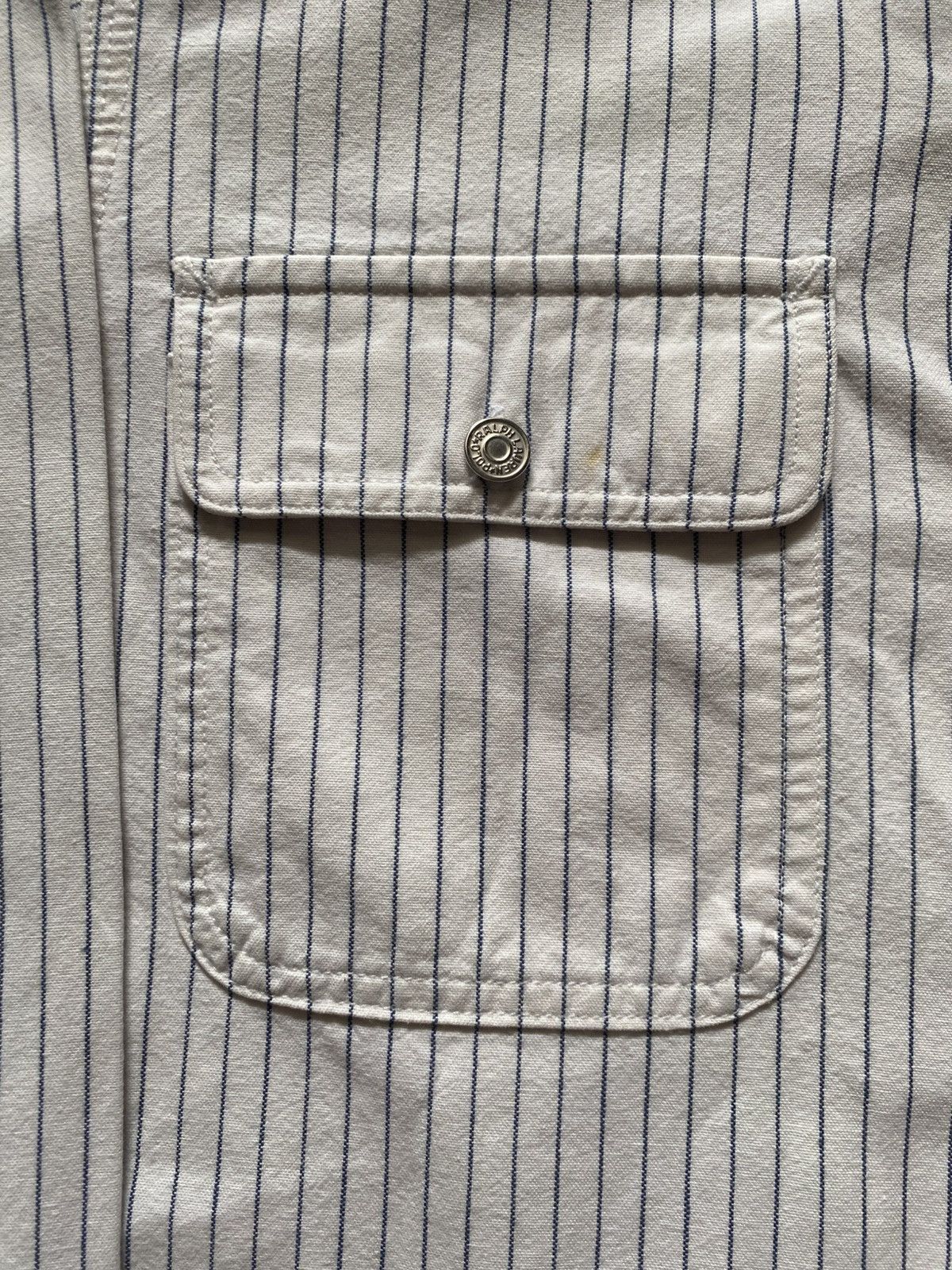 Polo Ralph Lauren Vintage 90’s Polo Ralph Lauren Dungarees Blue Stripe Shirt M Size US M / EU 48-50 / 2 - 4 Thumbnail