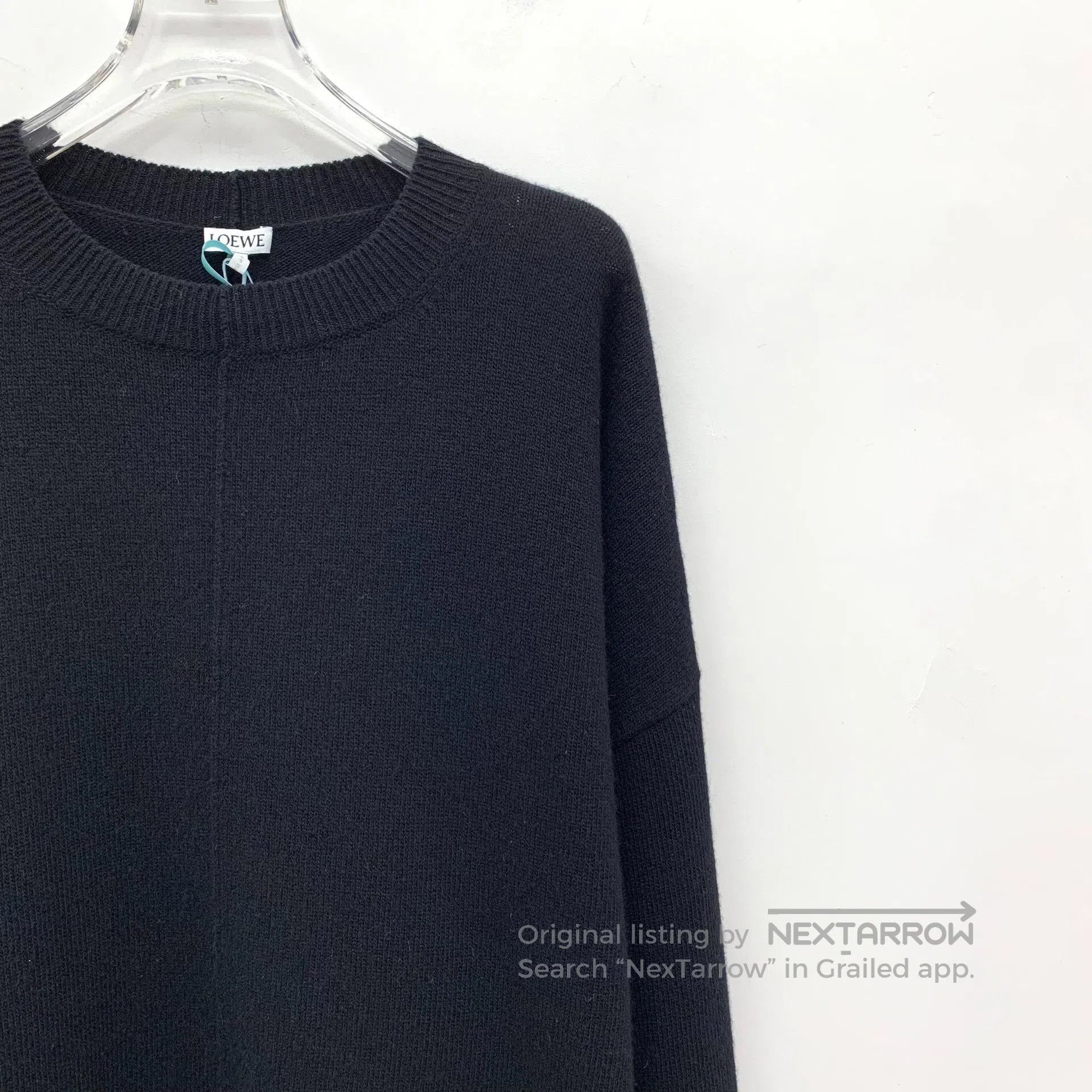 Loewe Loewe Black Irregular Hem Wool Sweater. Size M / US 6-8 / IT 42-44 - 3 Thumbnail