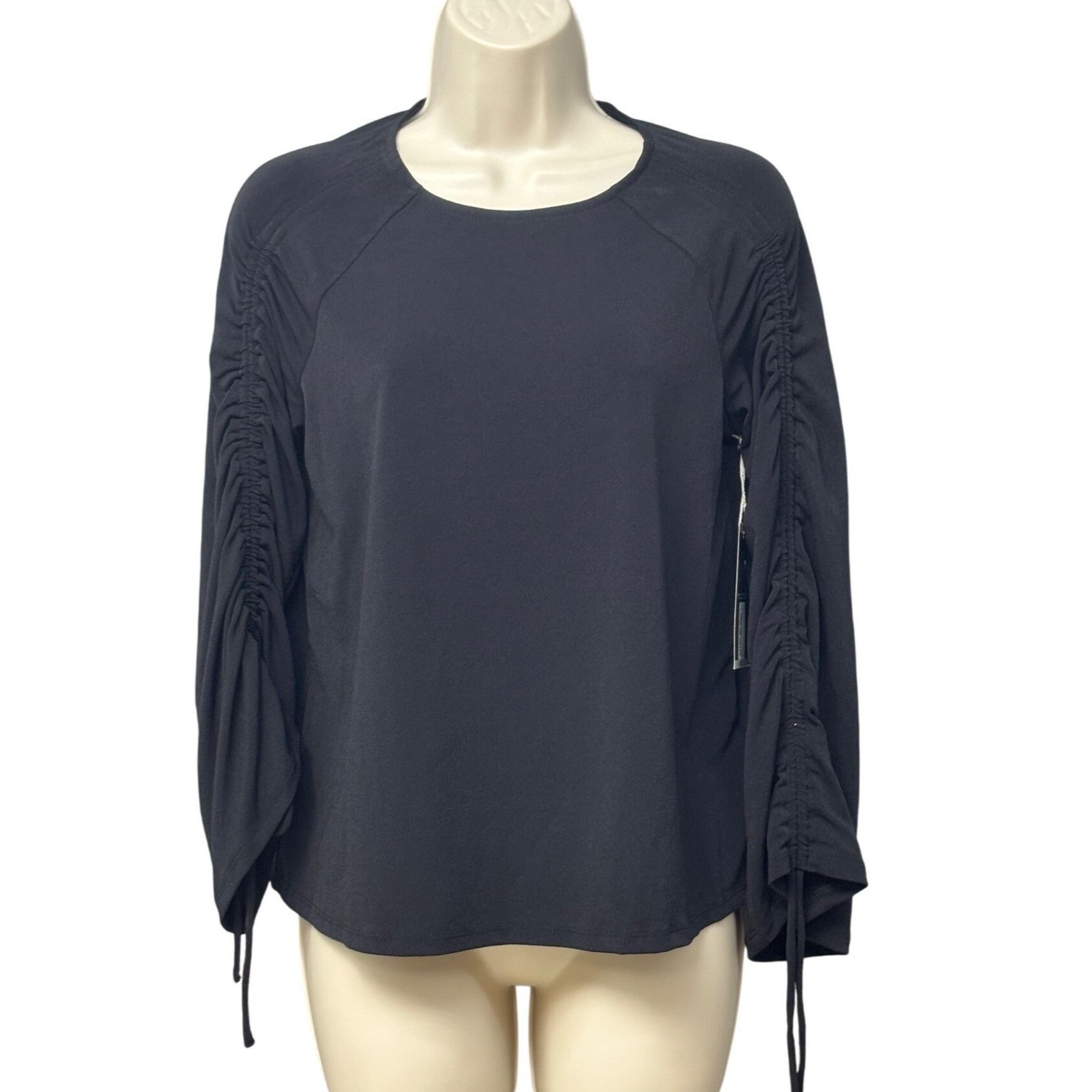 Worthington Worthington Women’s Tie-ruched Reglan sleeve Jersey Blouse, Size XS / US 0-2 / IT 36-38 - 2 Thumbnail