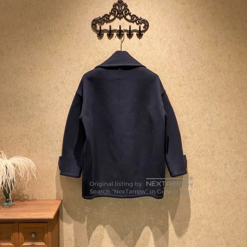 Loewe Loewe Midnight Blue Gold Button Double-breasted Wool Coat Size XS / US 0-2 / IT 36-38 - 2 Thumbnail