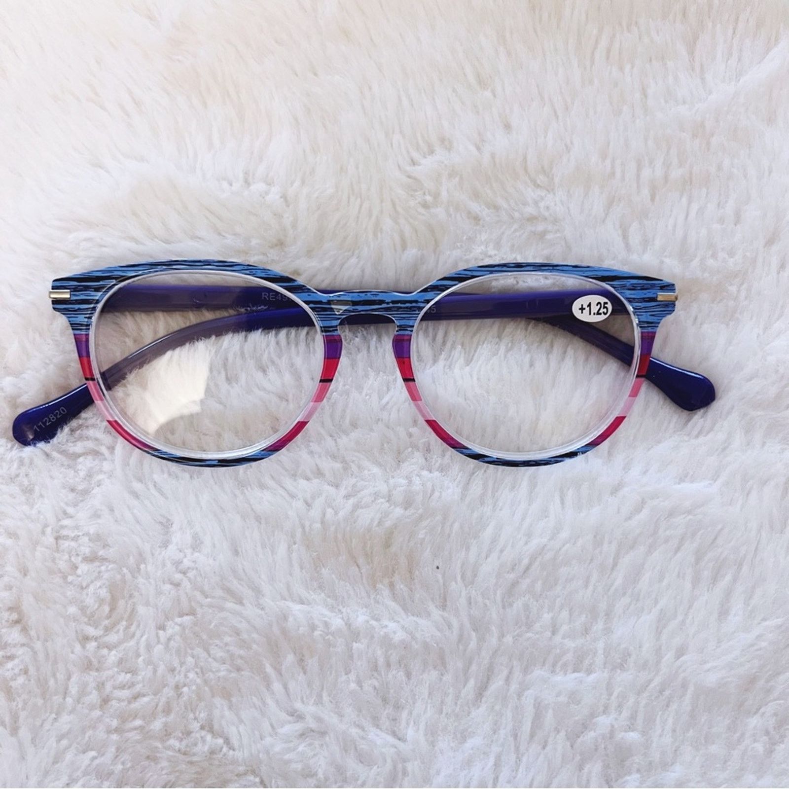 Other Zoe Blue Multi-Color Round Reader Glasses Size ONE SIZE - 1 Thumbnail