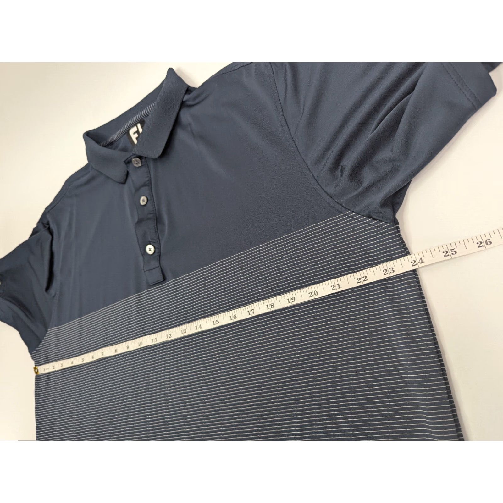 Footjoy FootJoy FJ Men's Performance Golf Polo Shirt XL Navy Striped Polo Shirt Sports 664 CA Size US XL / EU 56 / 4 - 6 Thumbnail