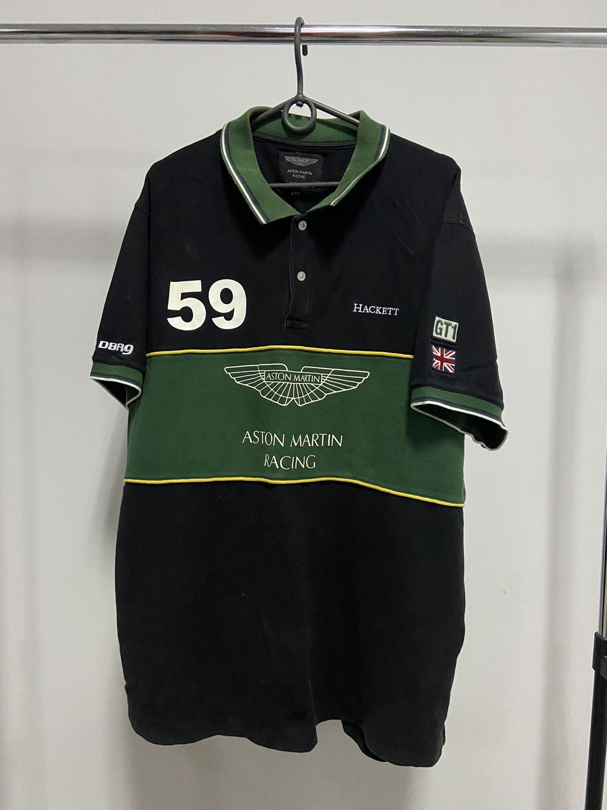 Hackett × Vintage Aston Martin Hackett 59 t shirt polo racing big logo vintage Size US XXL / EU 58 / 5 - 1 Thumbnail