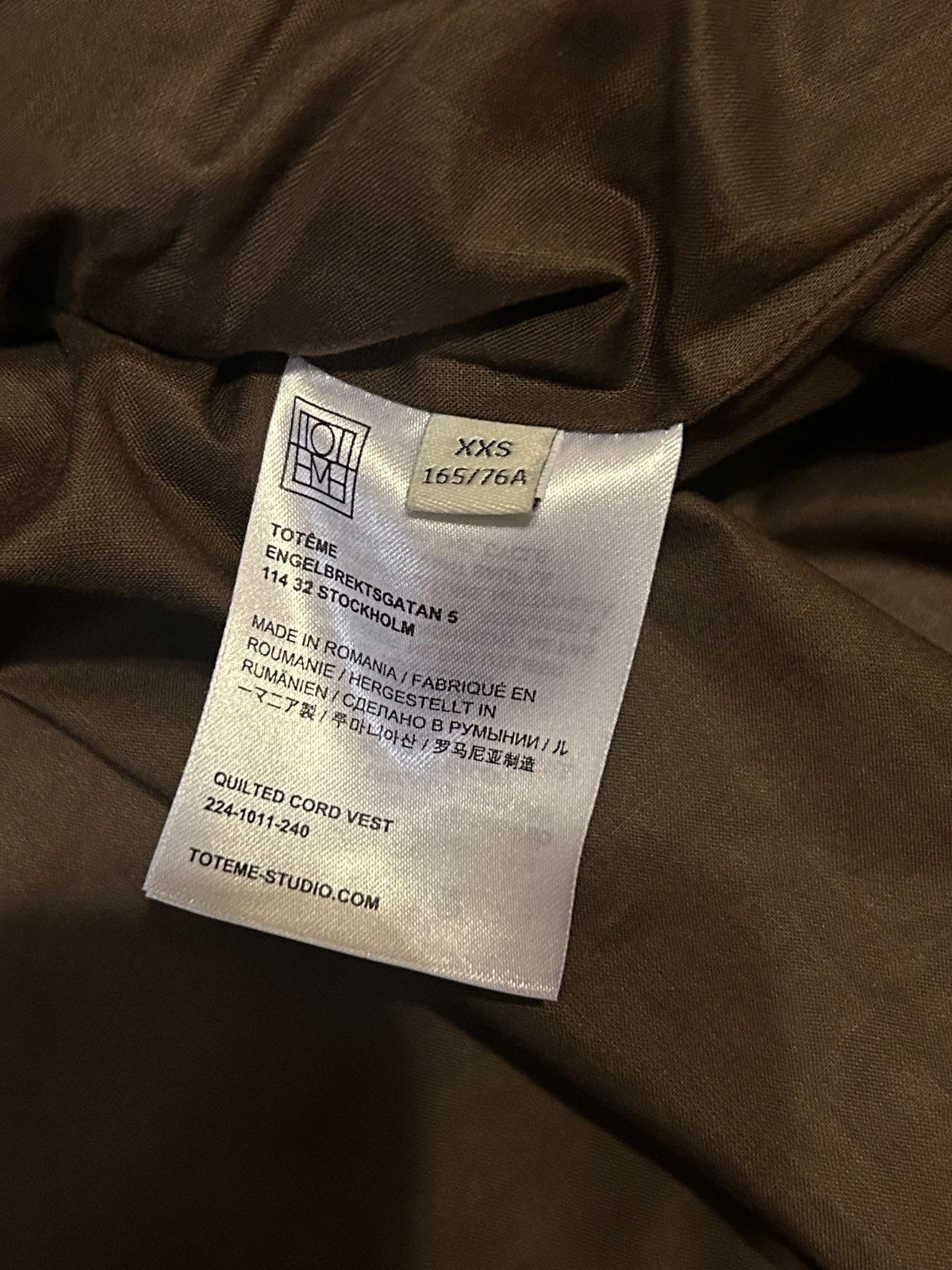 Toteme TOTEME Quilted cotton-corduroy vest size XXS 165/76A Size XXS / US 00 / IT 34 - 6 Thumbnail