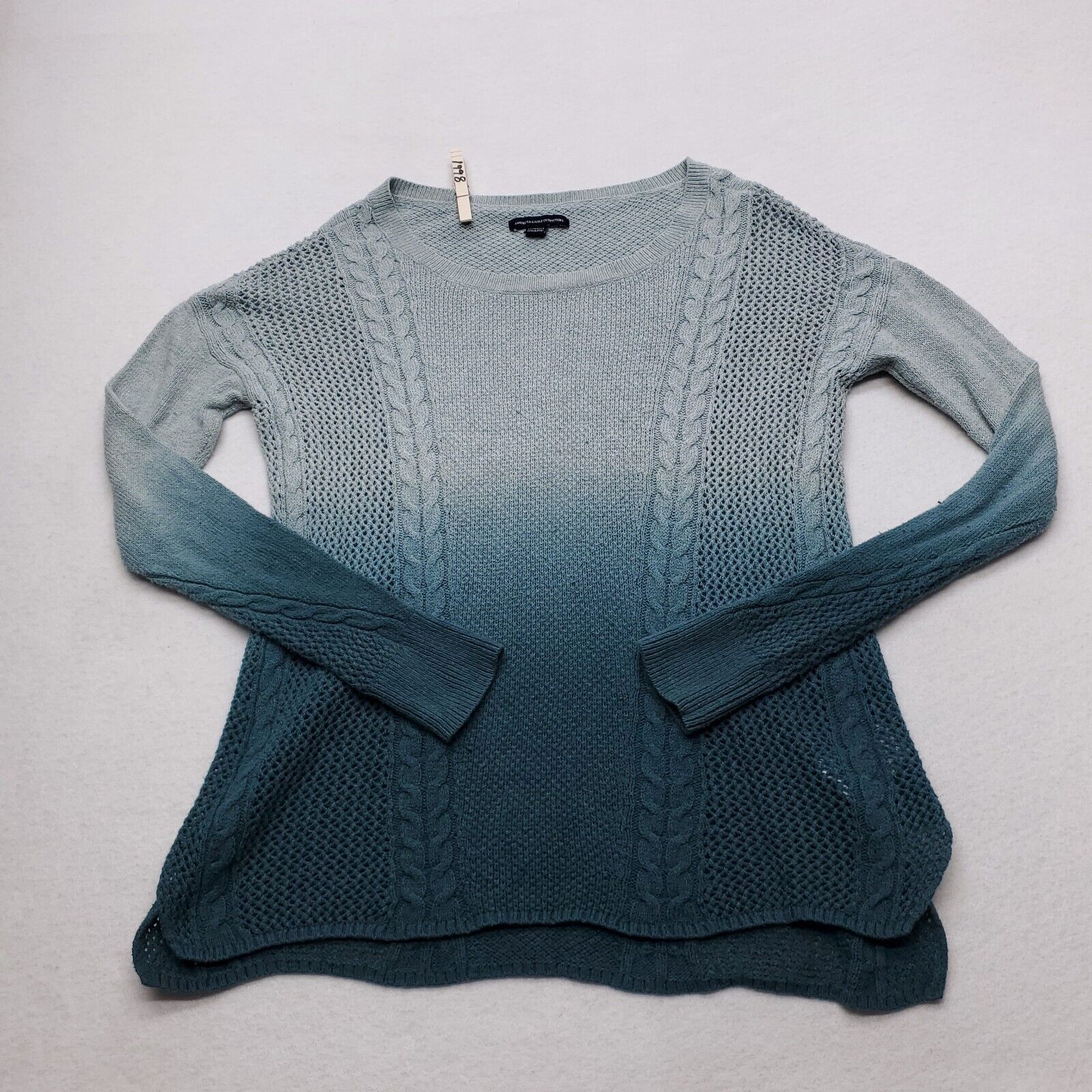 American Eagle Outfitters American Eagle Pullover Cotton Sweater Womens Size XS Green Size XS / US 0-2 / IT 36-38 - 2 Thumbnail