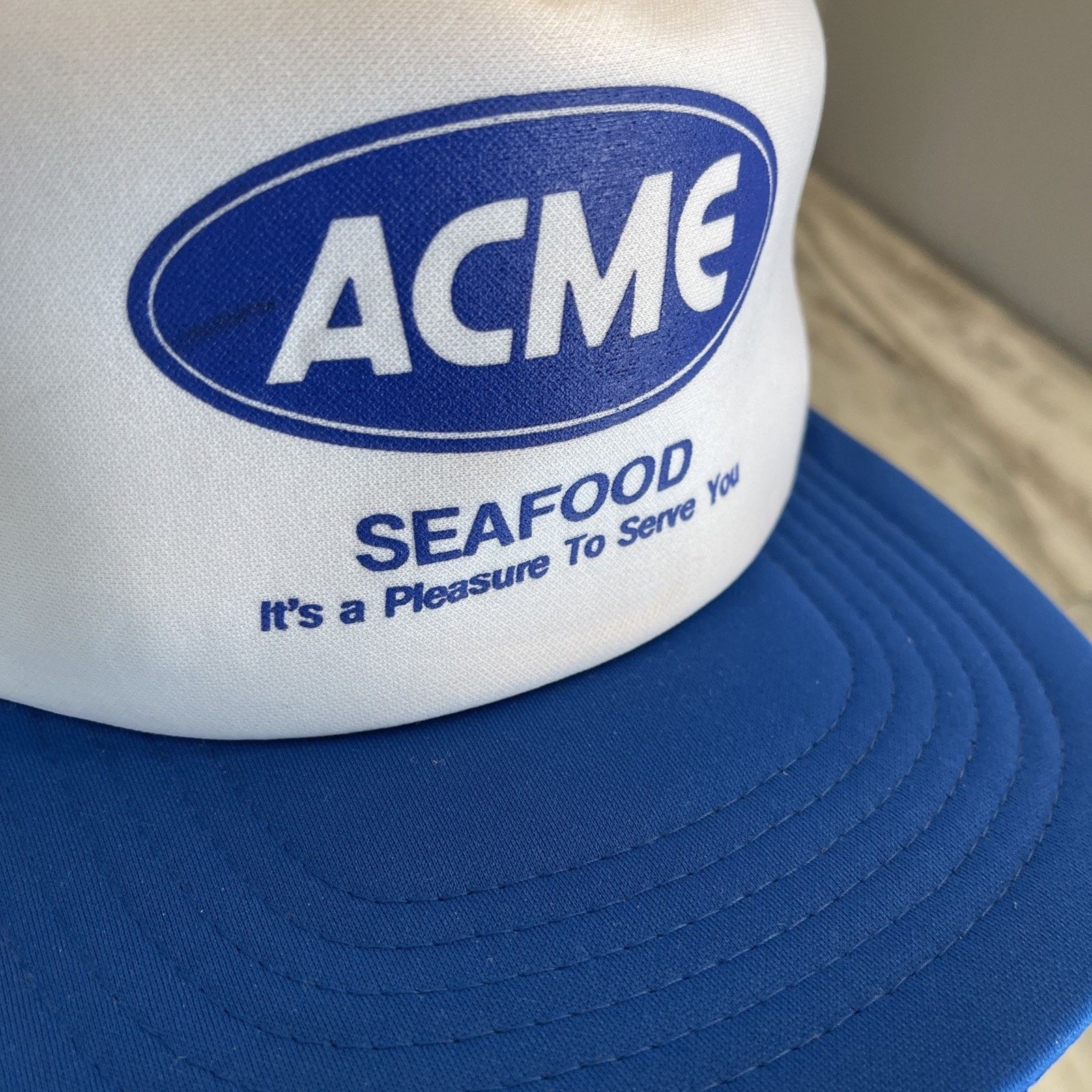 Vintage Vtg 1980’s Trucker Hat Snapback Cap ACME Food Service EUC 4 Size ONE SIZE - 4 Thumbnail