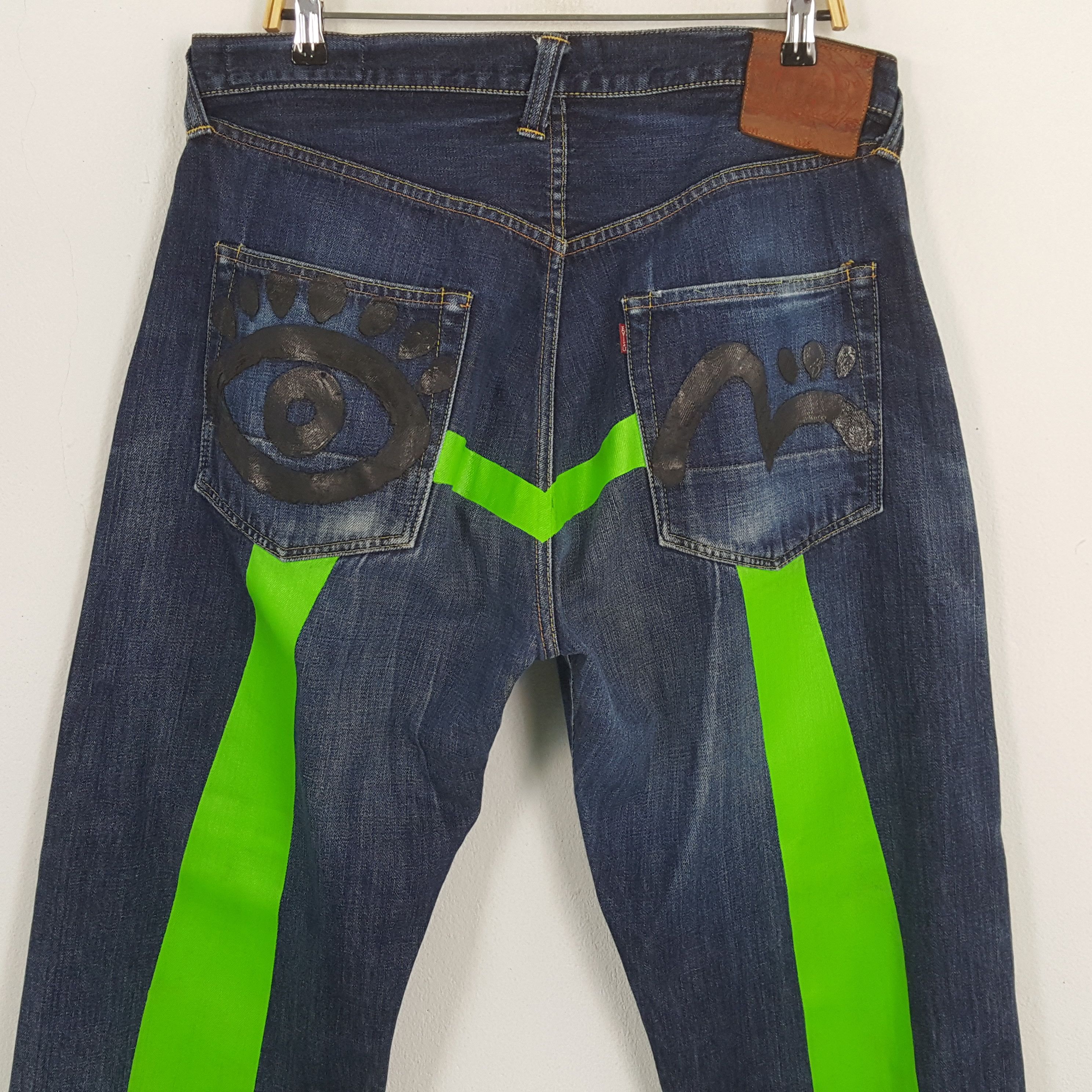 Evisu × Japanese Brand × Vintage Vintage EVISU Japanese Brand Daicock Custom Style Jeans Size US 35 - 2 Thumbnail