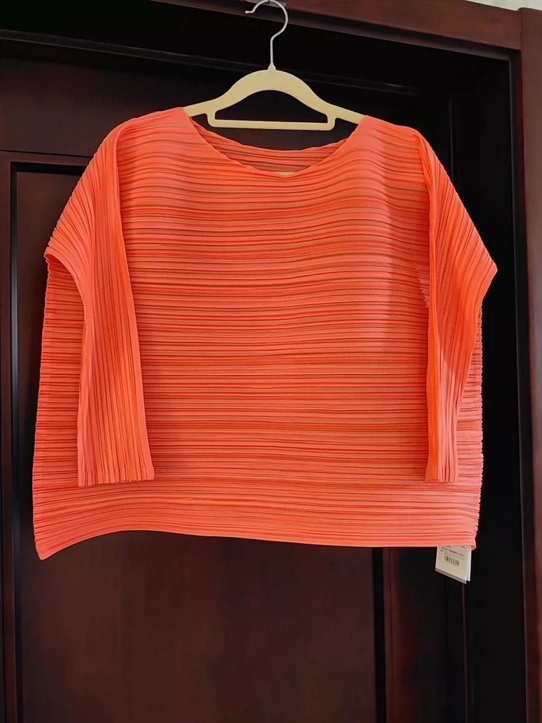Issey Miyake Issey Miyake size:one size Orange-red horizontal striped l Size M / US 6-8 / IT 42-44 - 6 Thumbnail