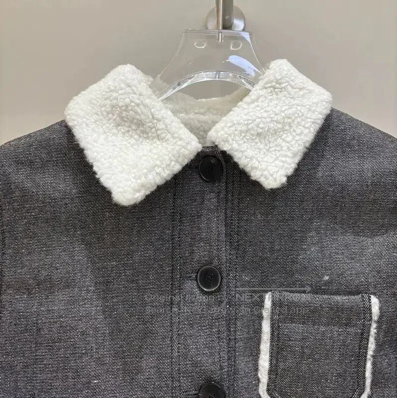 Dior Dior Gray Cotton Mid-Length Coat for Women . Size S / US 4 / IT 40 - 2 Thumbnail